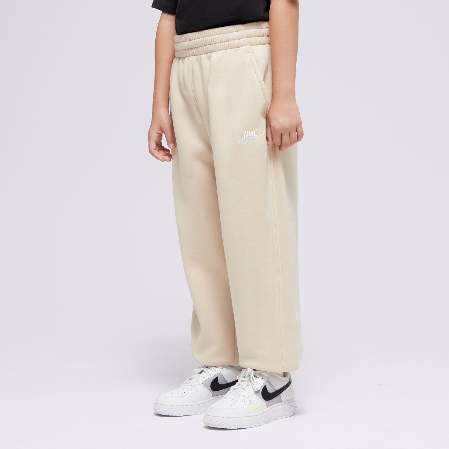 Pantaloni pentru copii NIKE PANTALONI  G NSW CLUB FLC LOOSE PANT LBR G FD2933-126 Bej