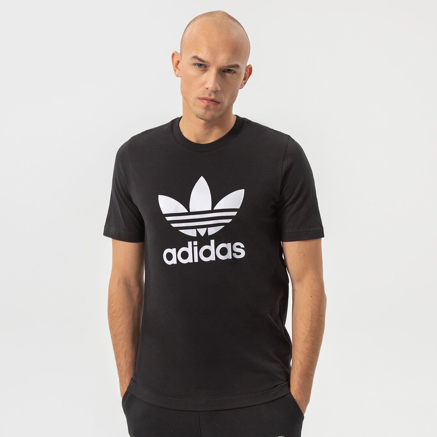 Bărbați tricou ADIDAS TRICOU TREFOIL H06642 Negru