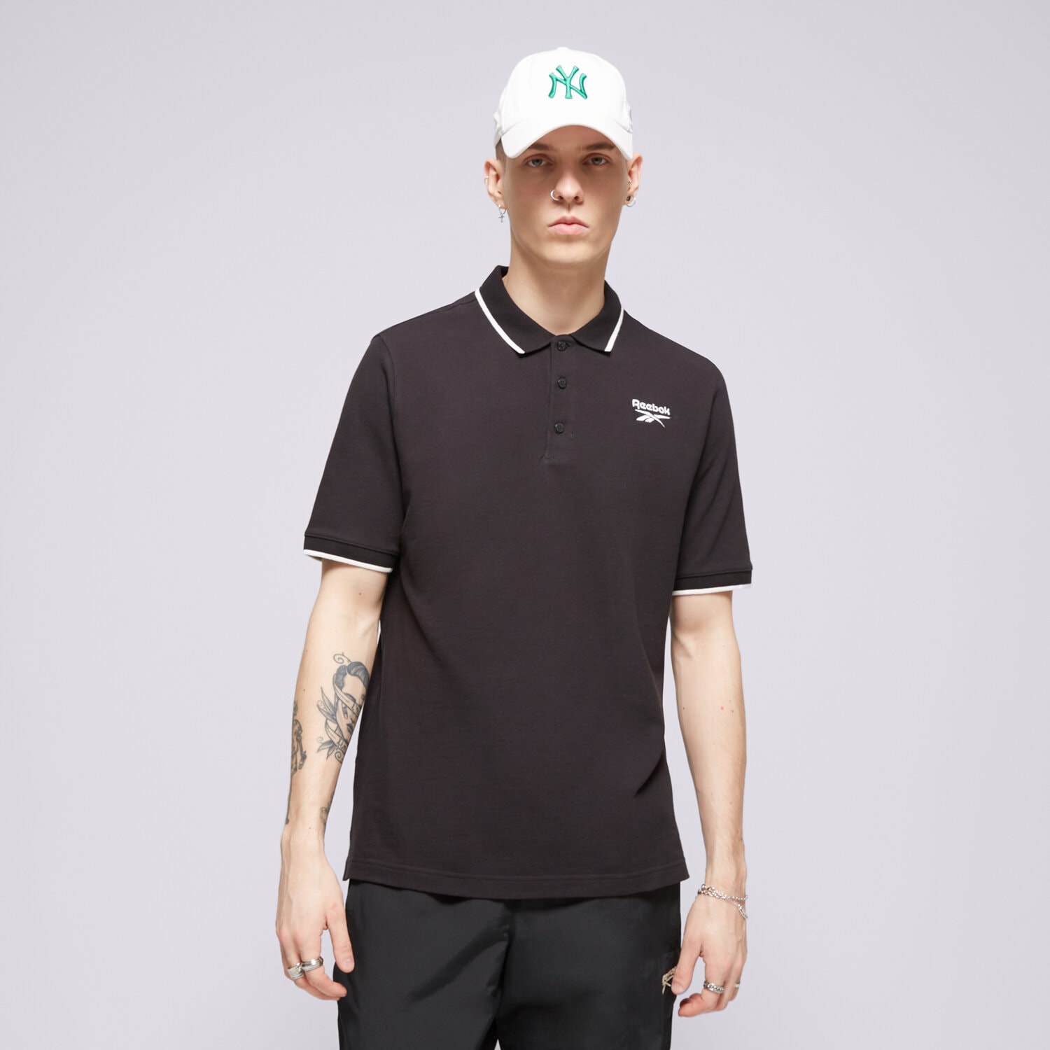 Bărbați tricou REEBOK POLO REEBOK IDENTITY SMALL LOGO POLO 100073035 Negru