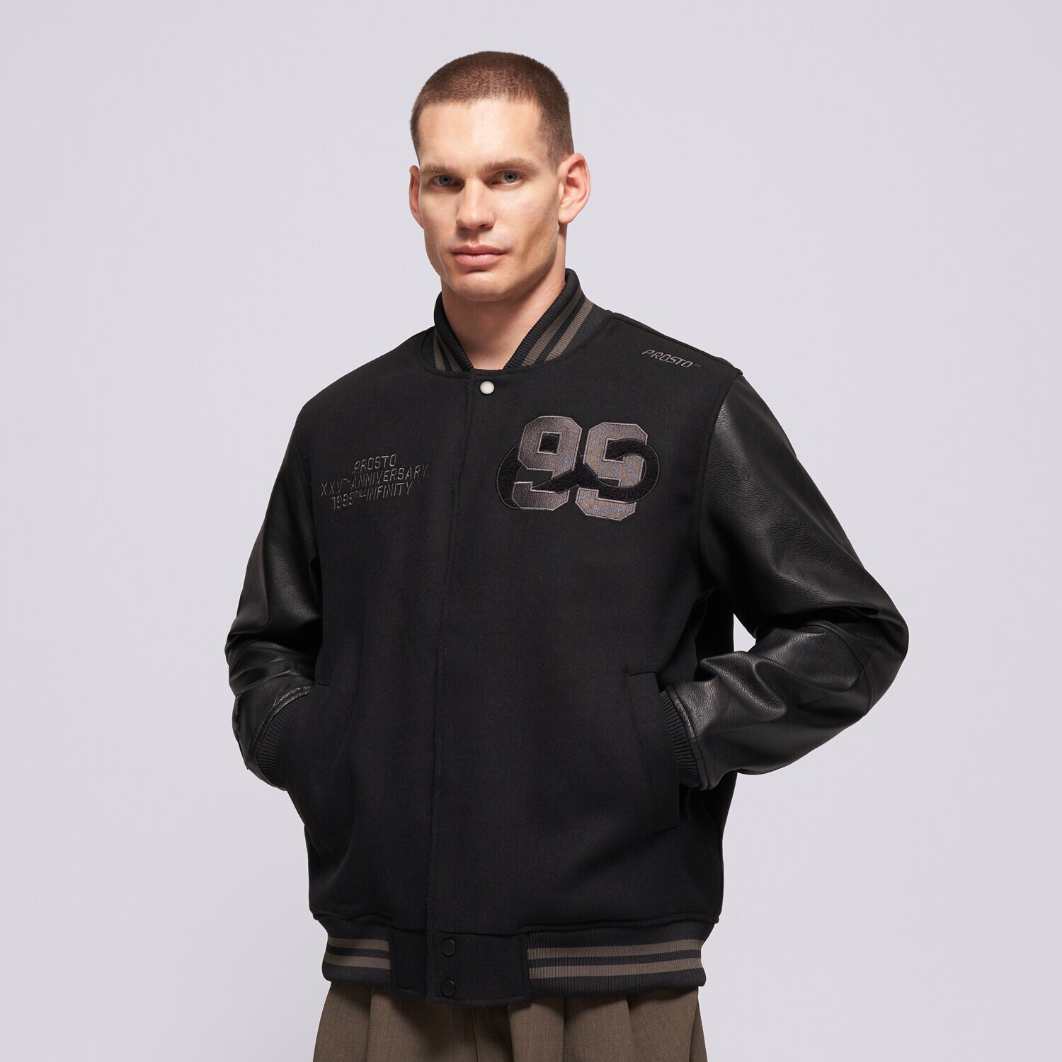 Bărbați jachetă PROSTO JACHETĂ BOMBER JACKET XXVTH ANNIVERSARY BLACK KL263MOUT1041 Negru