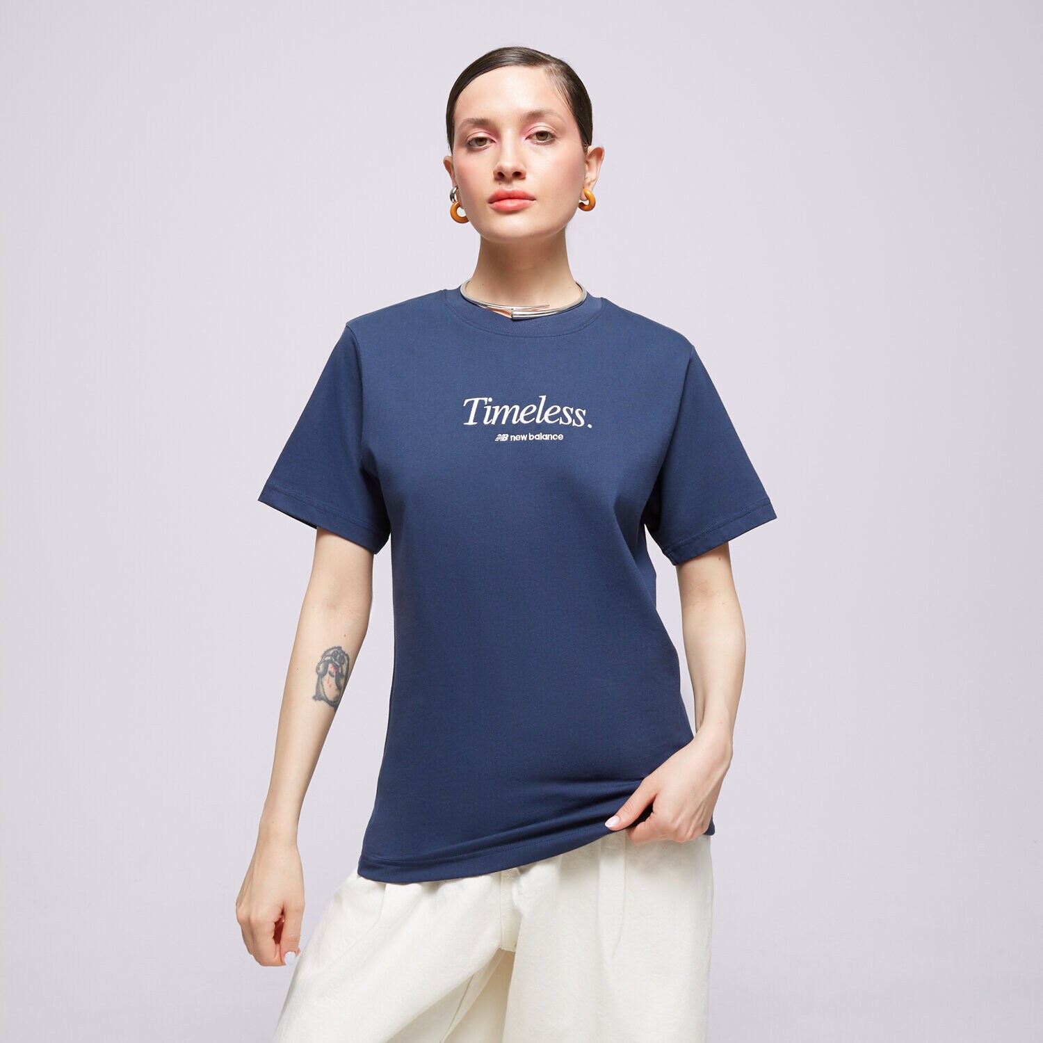 Femei tricou NEW BALANCE TRICOU ATHLETICS ICONO-GRAPHIC WT31551NNY Bleumarin