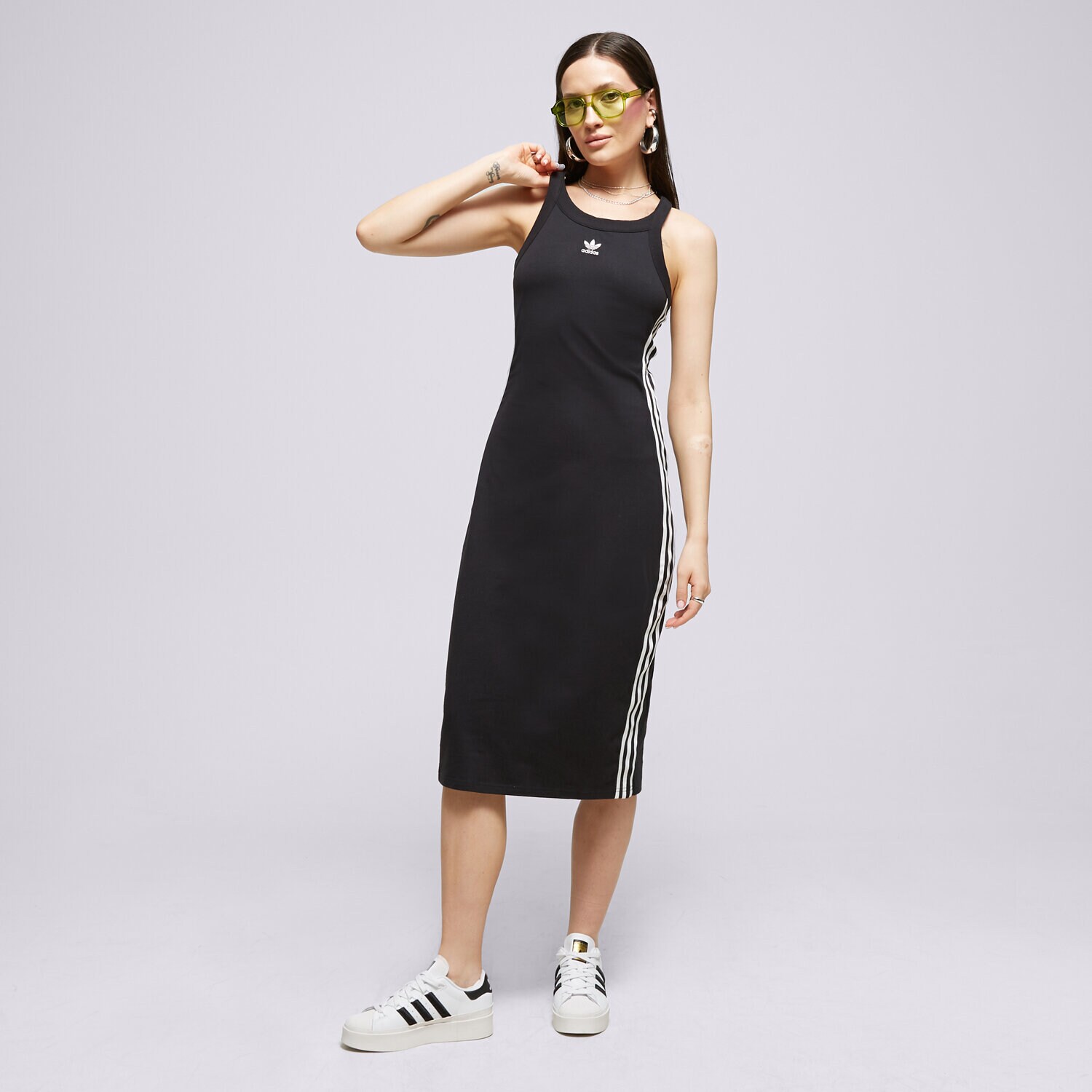 Femei rochii și fuste ADIDAS ROCHIE LONG MAIOU TRENINGS IC5503 Negru