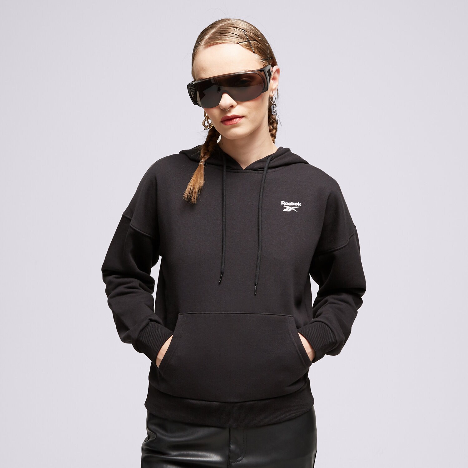 Femei bluză REEBOK BLUZĂ RI FLEECE HOODY 100057235 Negru