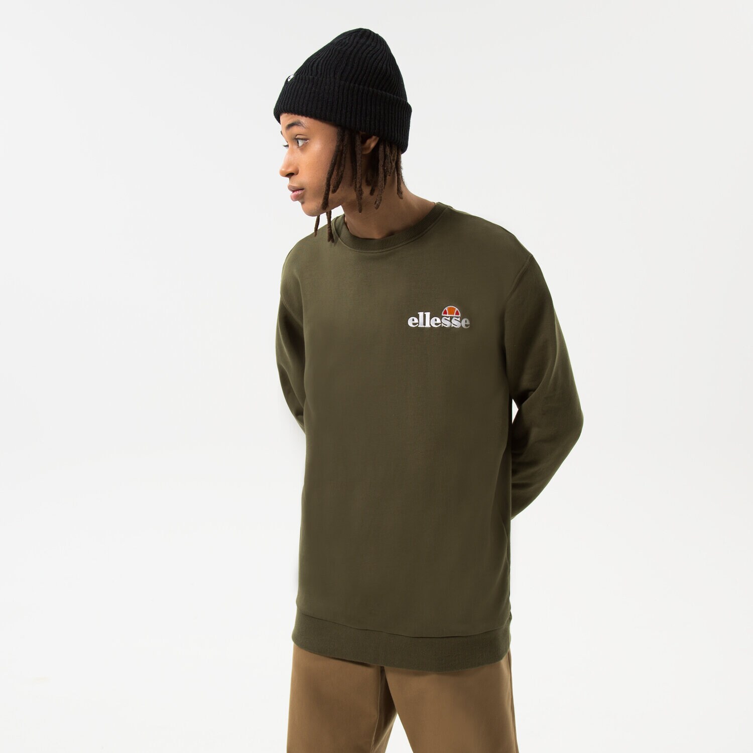 Bărbați bluză ELLESSE BLUZĂ FIERRO SWEATSHIRT KHA SHS08784506 Kaki