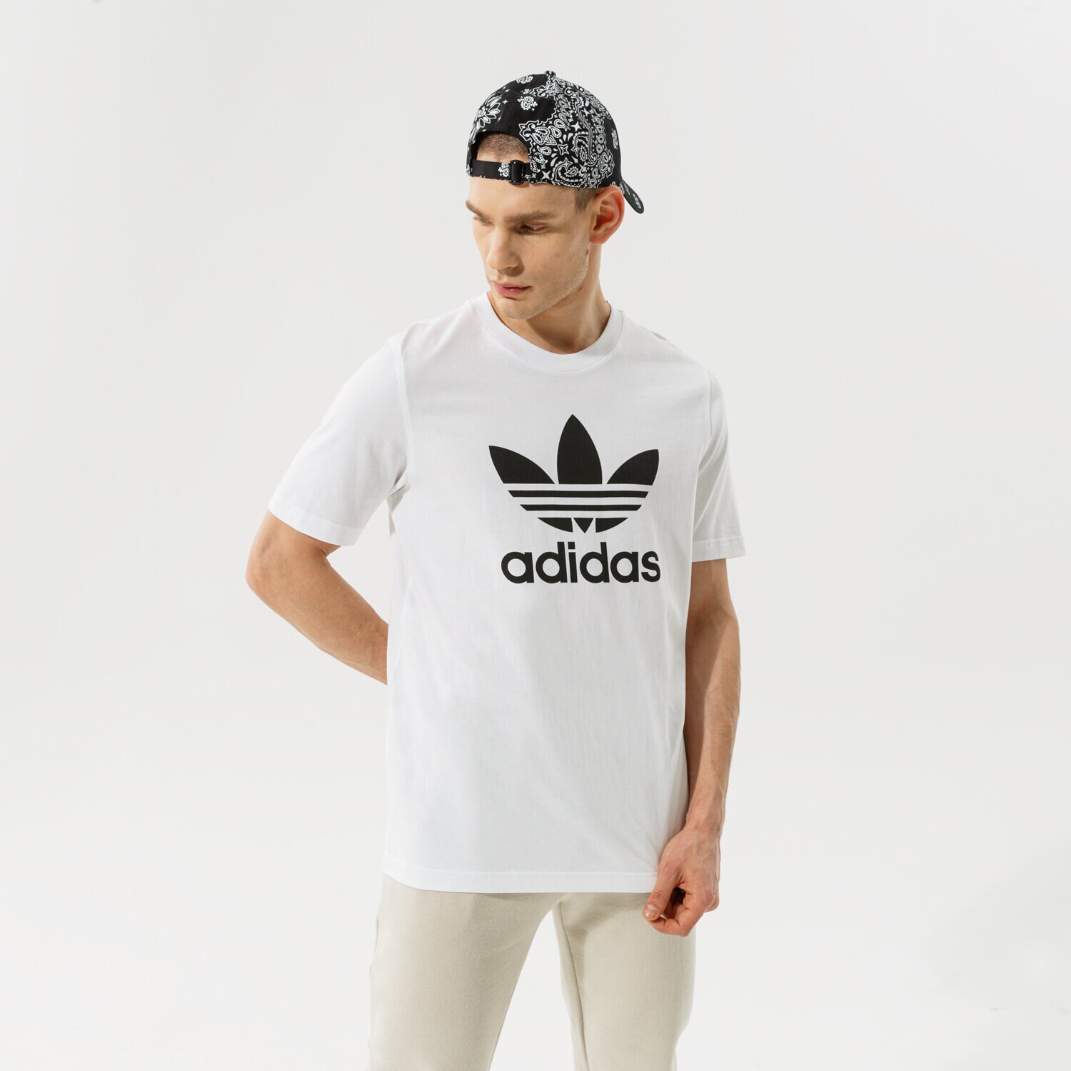 Bărbați tricou ADIDAS TRICOU TREFOIL H06644 Alb