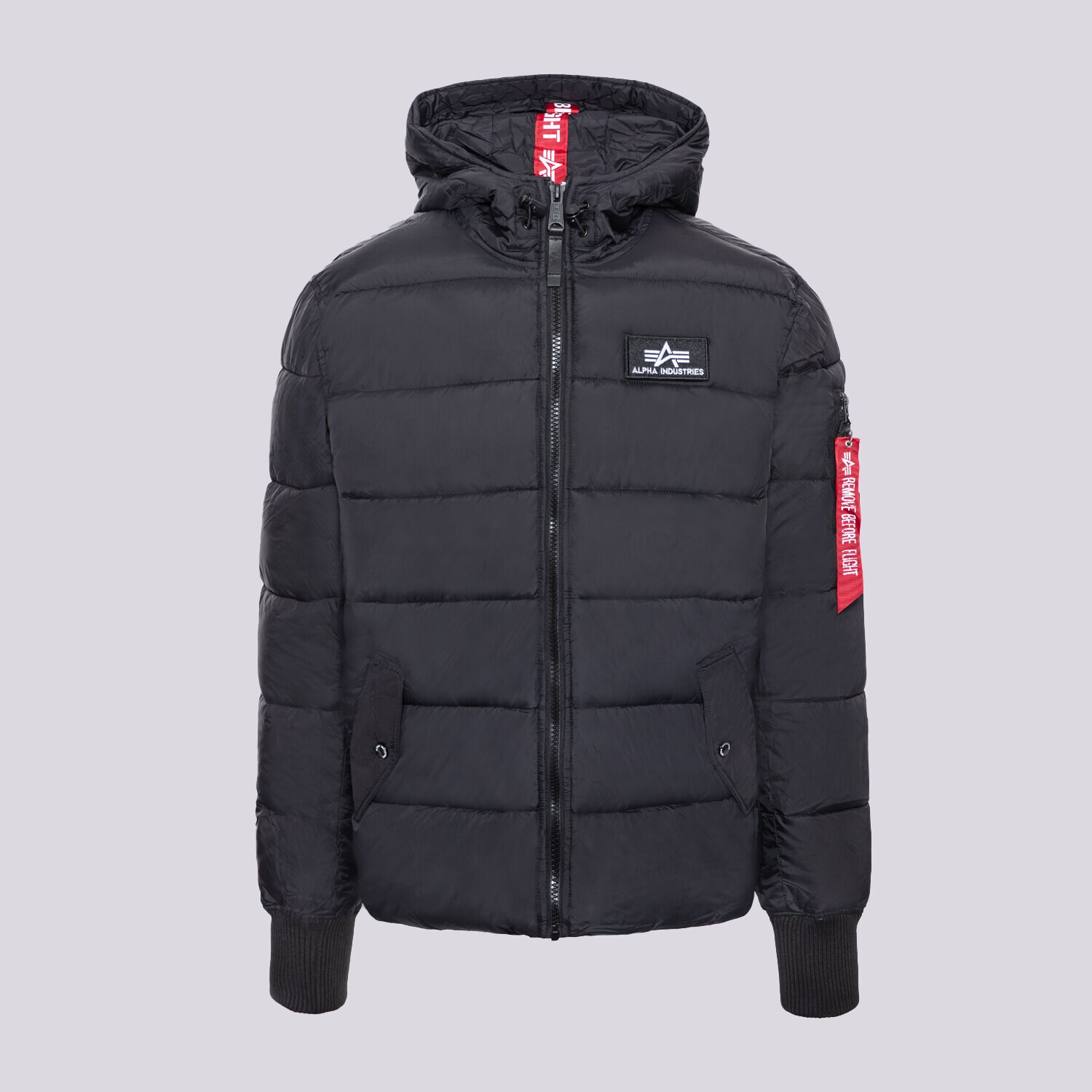 Bărbați eacă de iarnă ALPHA INDUSTRIES JACHETĂ CU PUF HOODED 118113-03 Negru