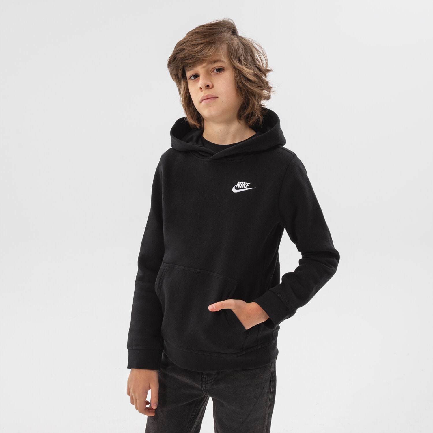 Copii bluză NIKE FRANCHISE OVERHEAD HOODIE JUNIOR BOY BV3757-011 Negru