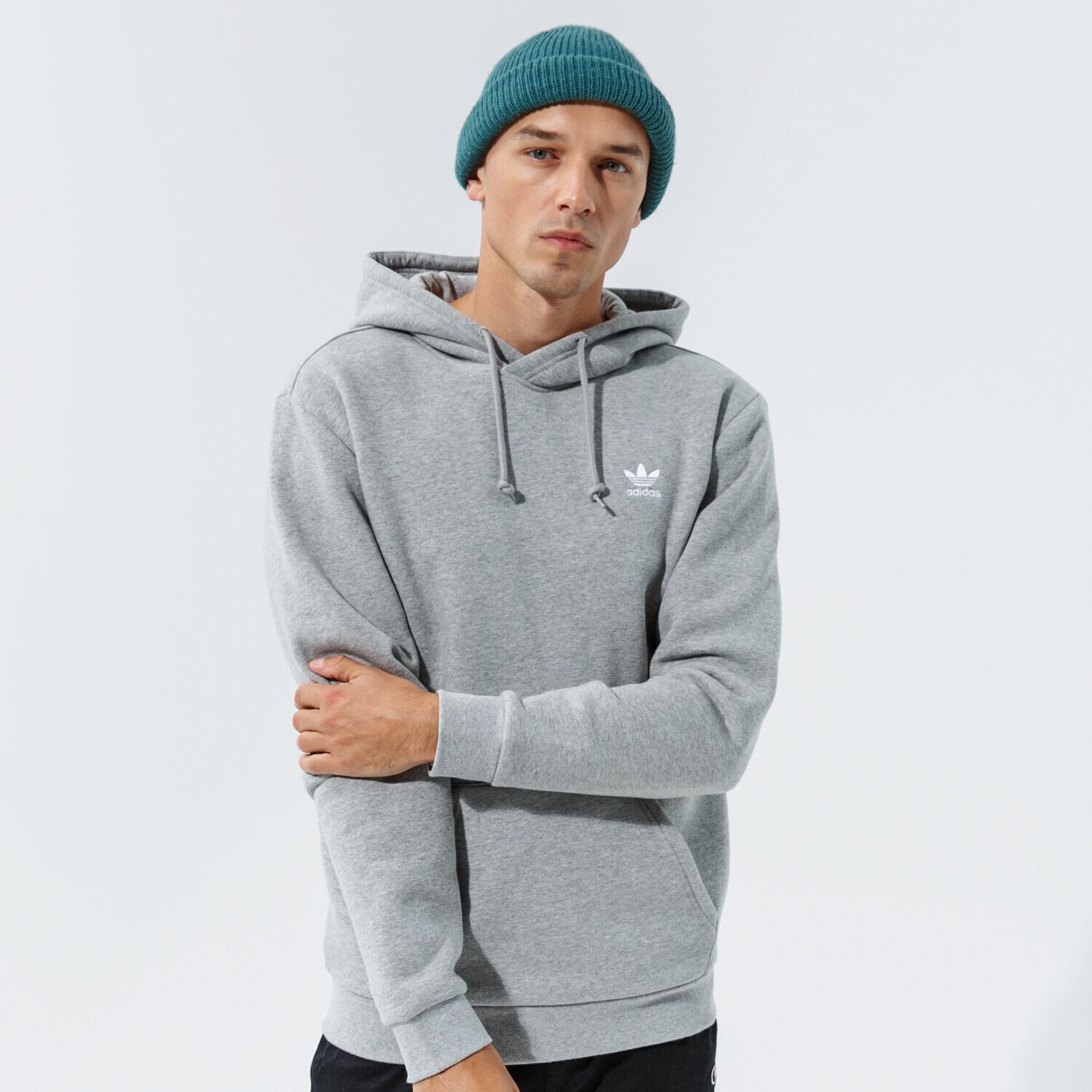 Bărbați bluză ADIDAS TREFOIL ESSENTIAL HOODIE  H34654 Gri