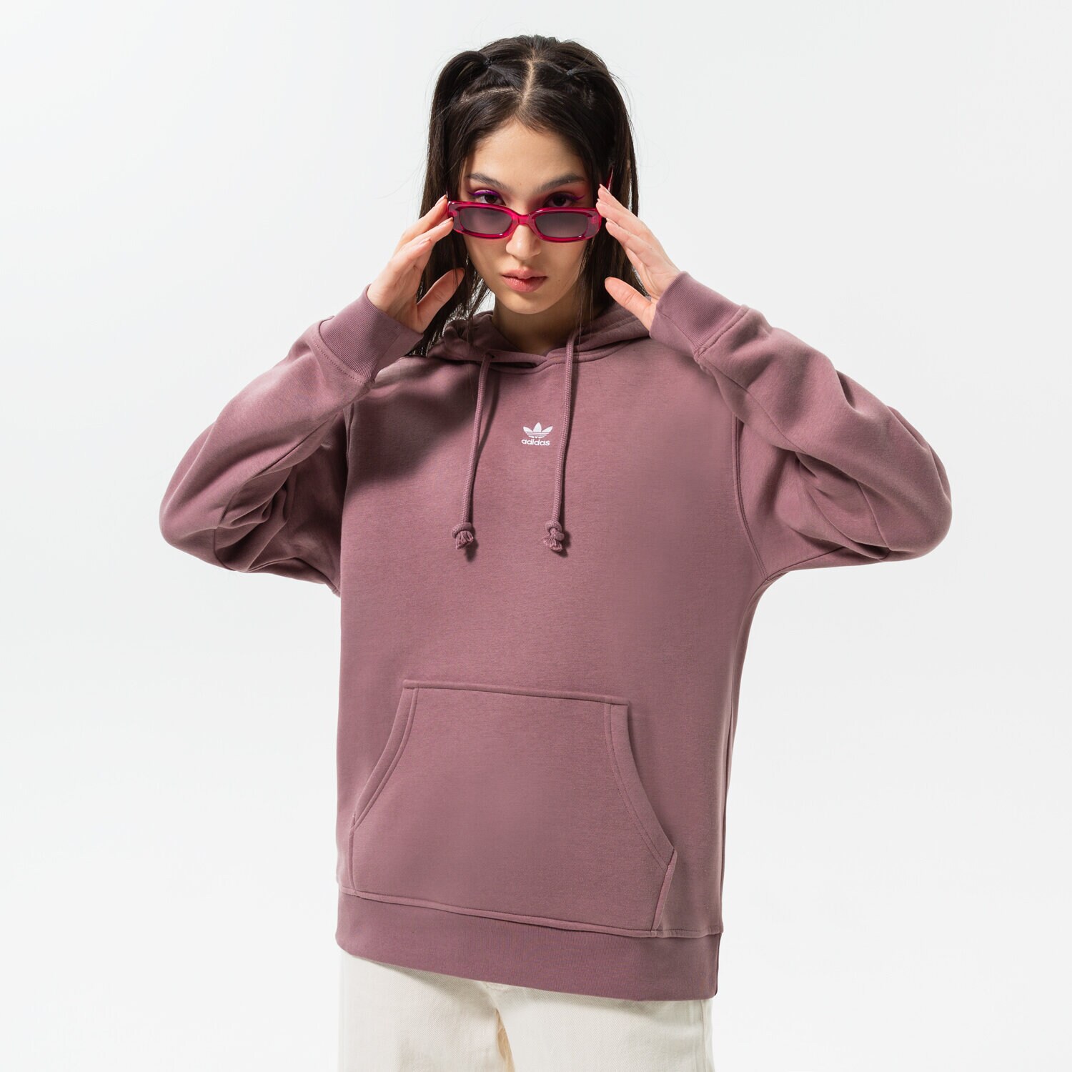 Femei bluză ADIDAS BLUZĂ CU GLUGĂ HOODIE HJ7858 Roz