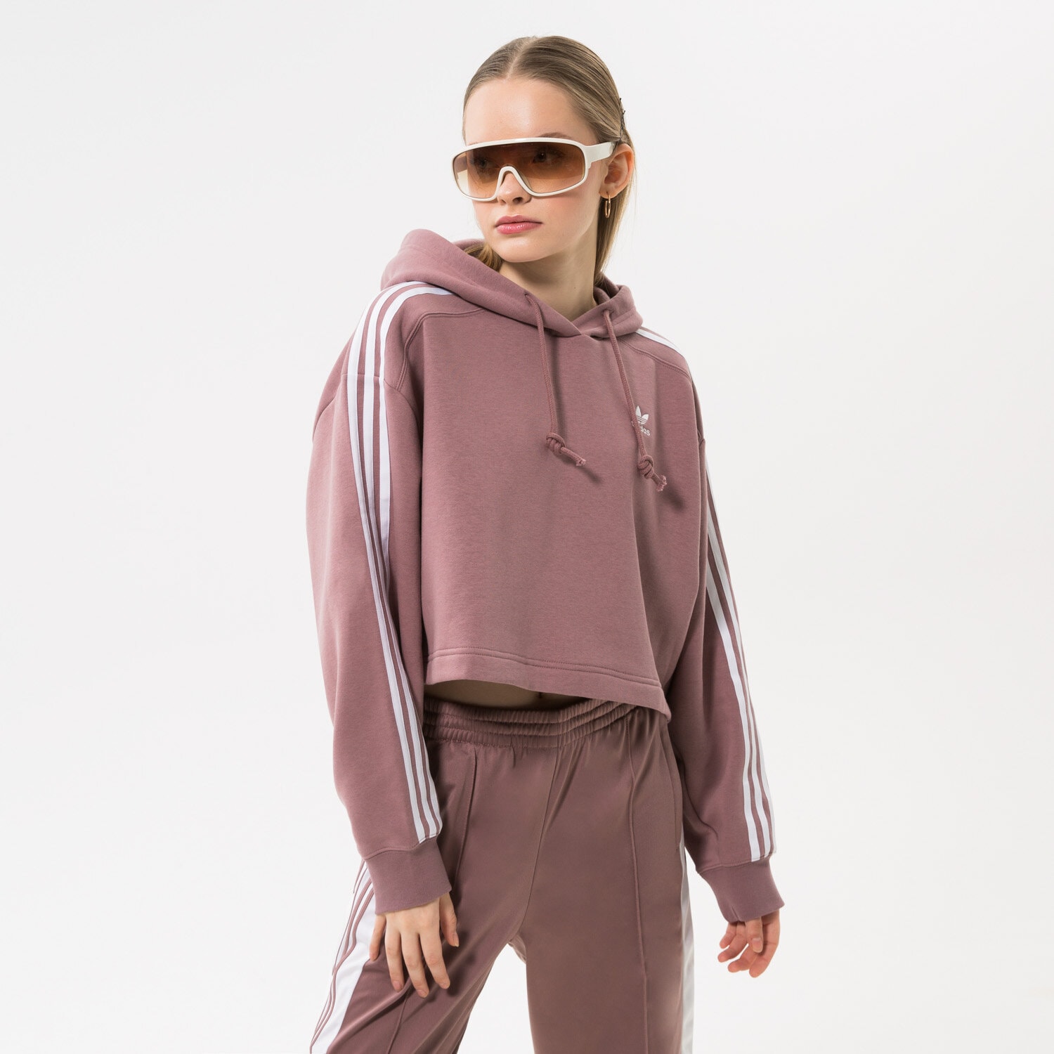 Femei bluză ADIDAS BLUZĂ CU GLUGĂ SHORT HOODIE HN5885 Roz