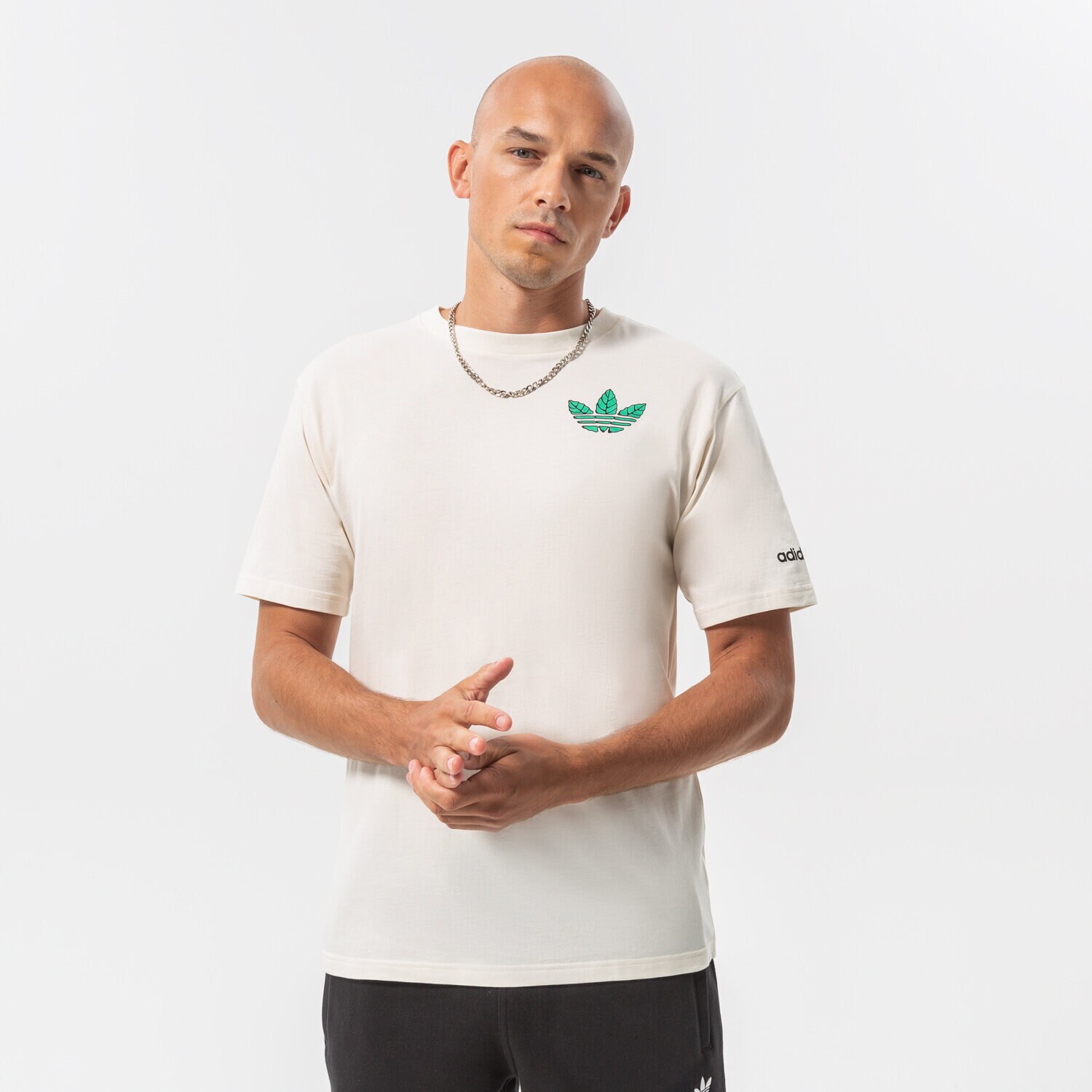 Bărbați tricou ADIDAS TRICOU TREFOIL LEAVES HC2140 Alb
