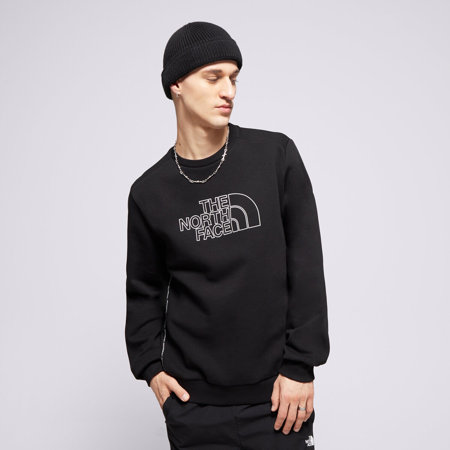 Bărbați bluză THE NORTH FACE BLUZĂ TAPE CREW SWEAT A857A Negru