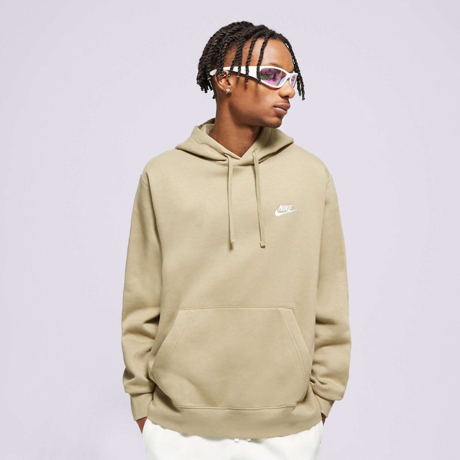 Bărbați bluză NIKE BLUZĂ CU GLUGĂ M NSW CLUB HOODIE PO BB BV2654-276 Bej