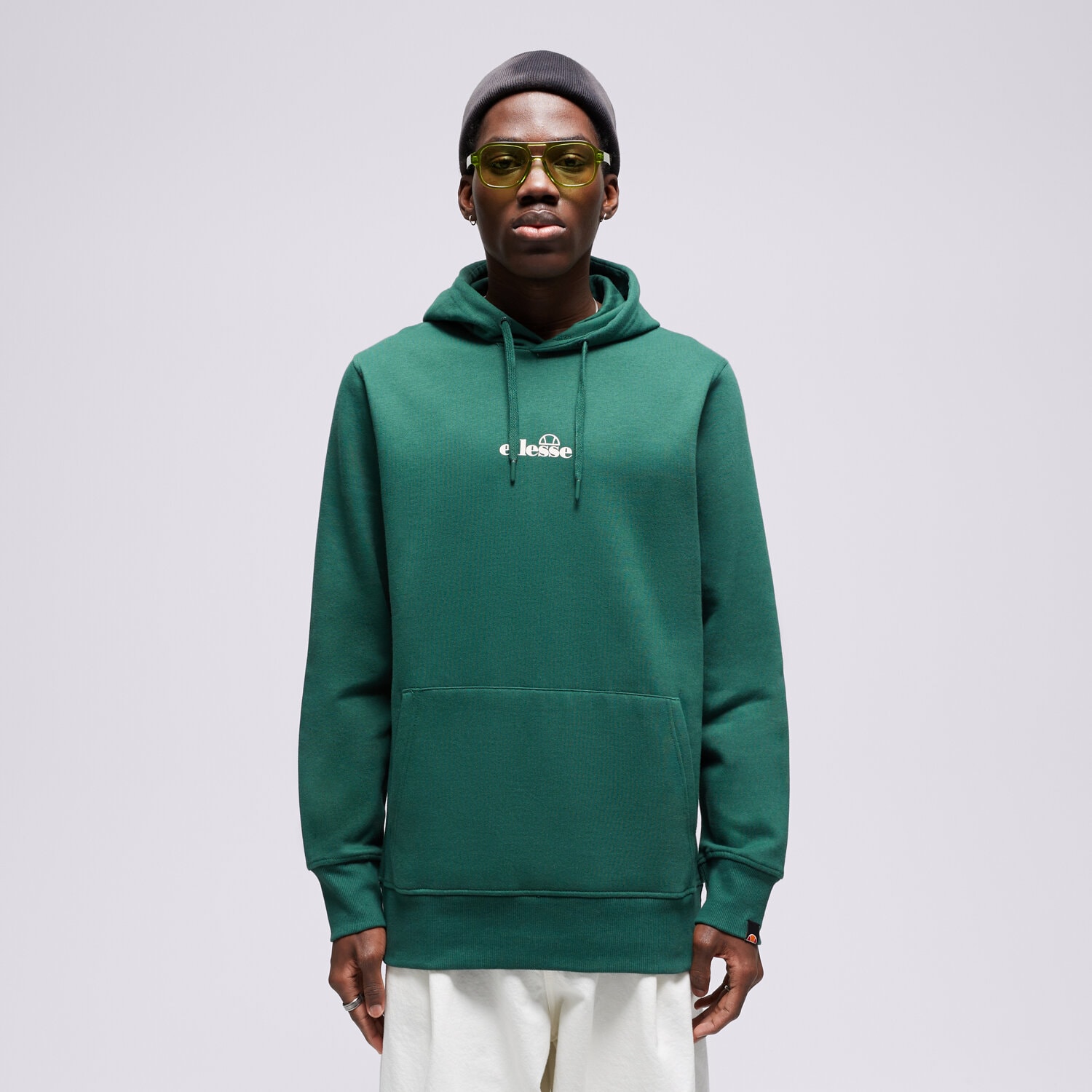 Bărbați bluză ELLESSE BLUZĂ CU GLUGĂ PERSHUTA OH HOODY DGREEN SHT16466502 Verde