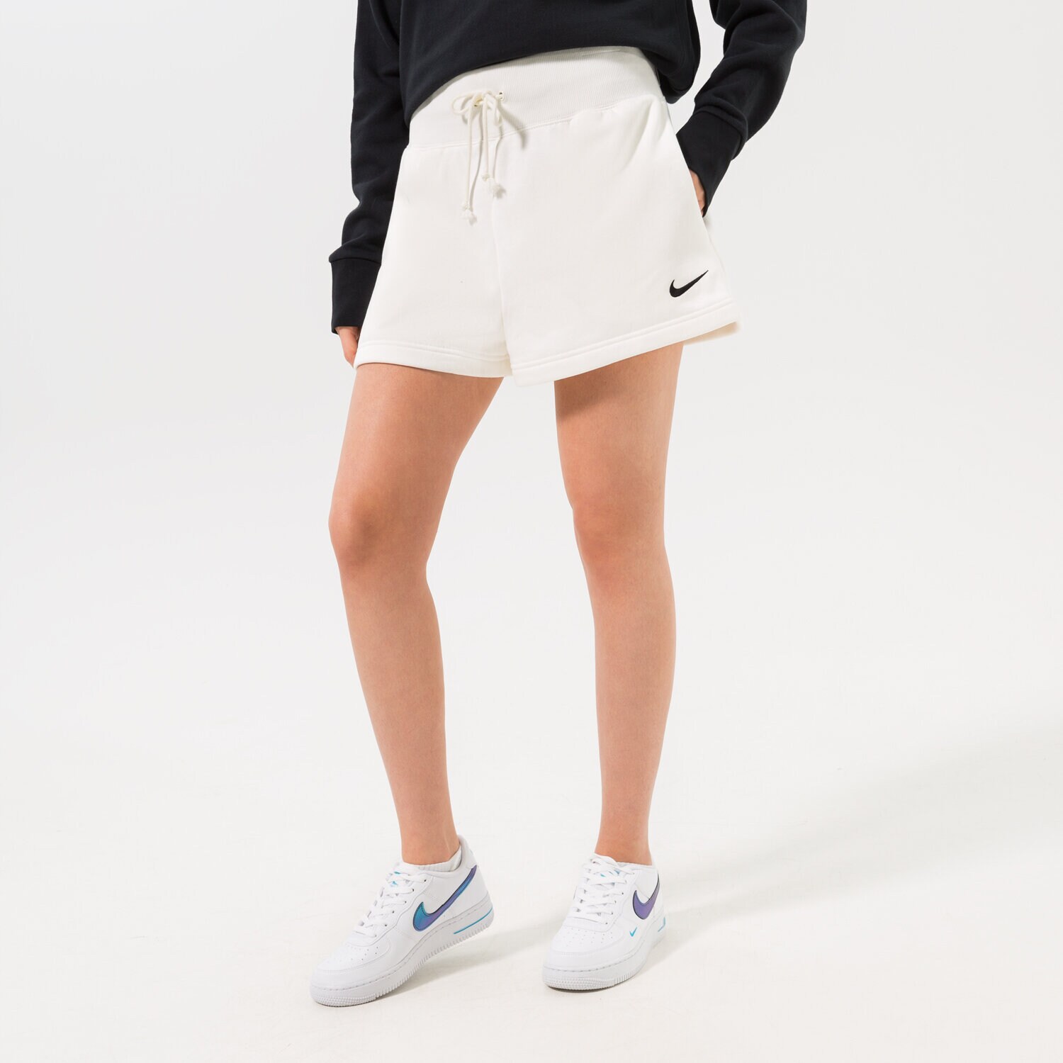 Femei pantaloni scurți NIKE PANTALONI SCURȚI W NSW PHNX FLC HR SHORT FD1409-133 Alb