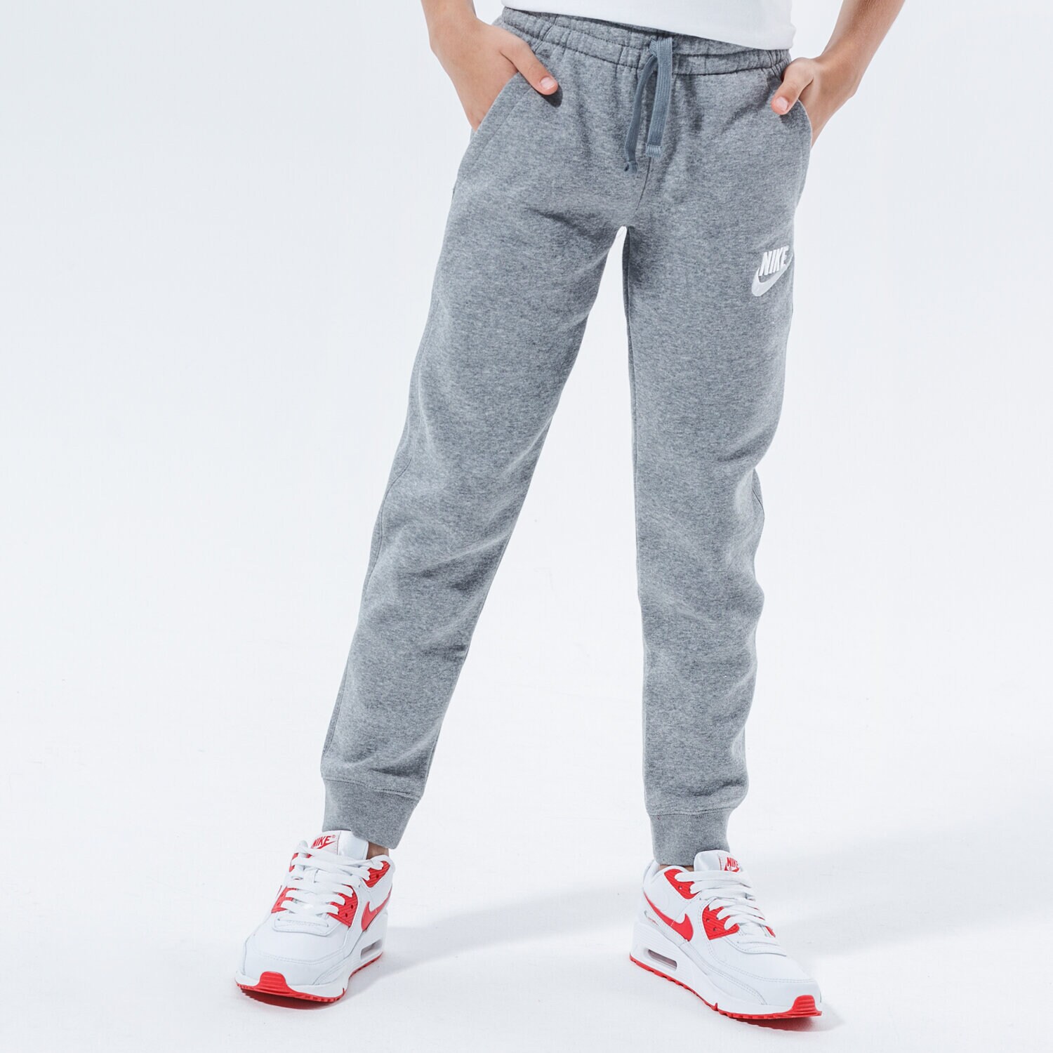 Pantaloni pentru copii NIKE PANTALONI  SPORTSWEAR CLUB FLEECE BOY CI2911-091 Gri