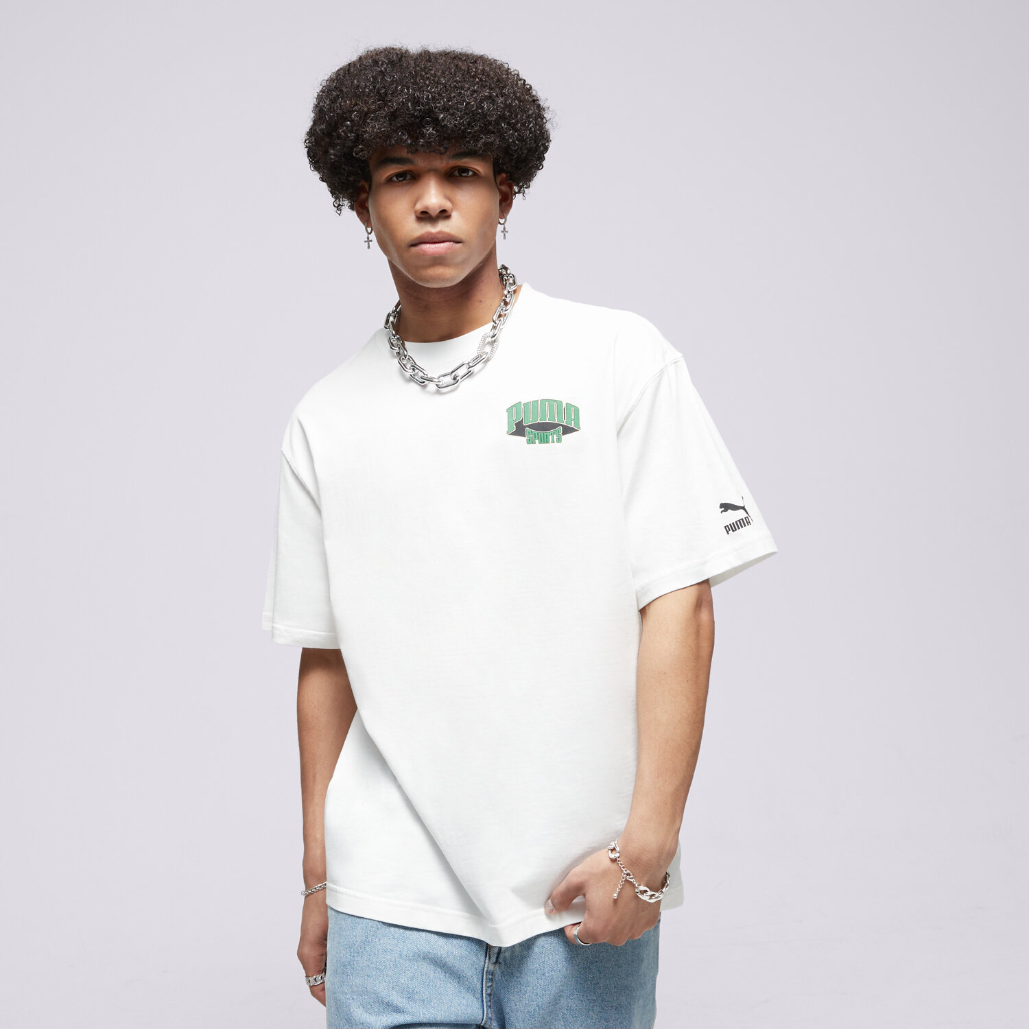 Bărbați tricou PUMA TRICOU PUMA TEAM FOR THE FANBASE GRAPHIC TEE 62439502 Alb