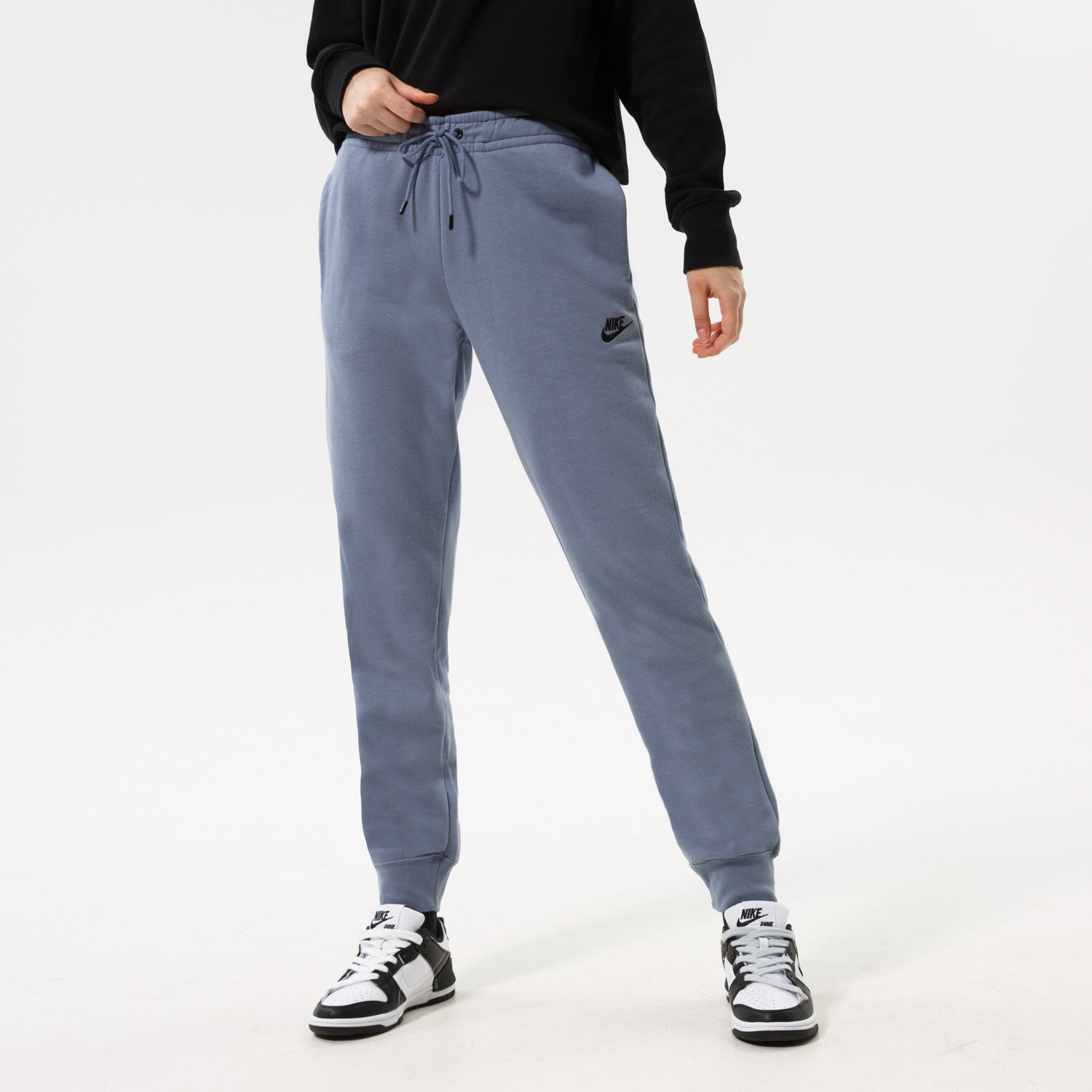 Femei pantaloni NIKE PANTALONI  W NSW ESSNTL REG FLC MR DX2320-493 Albastru