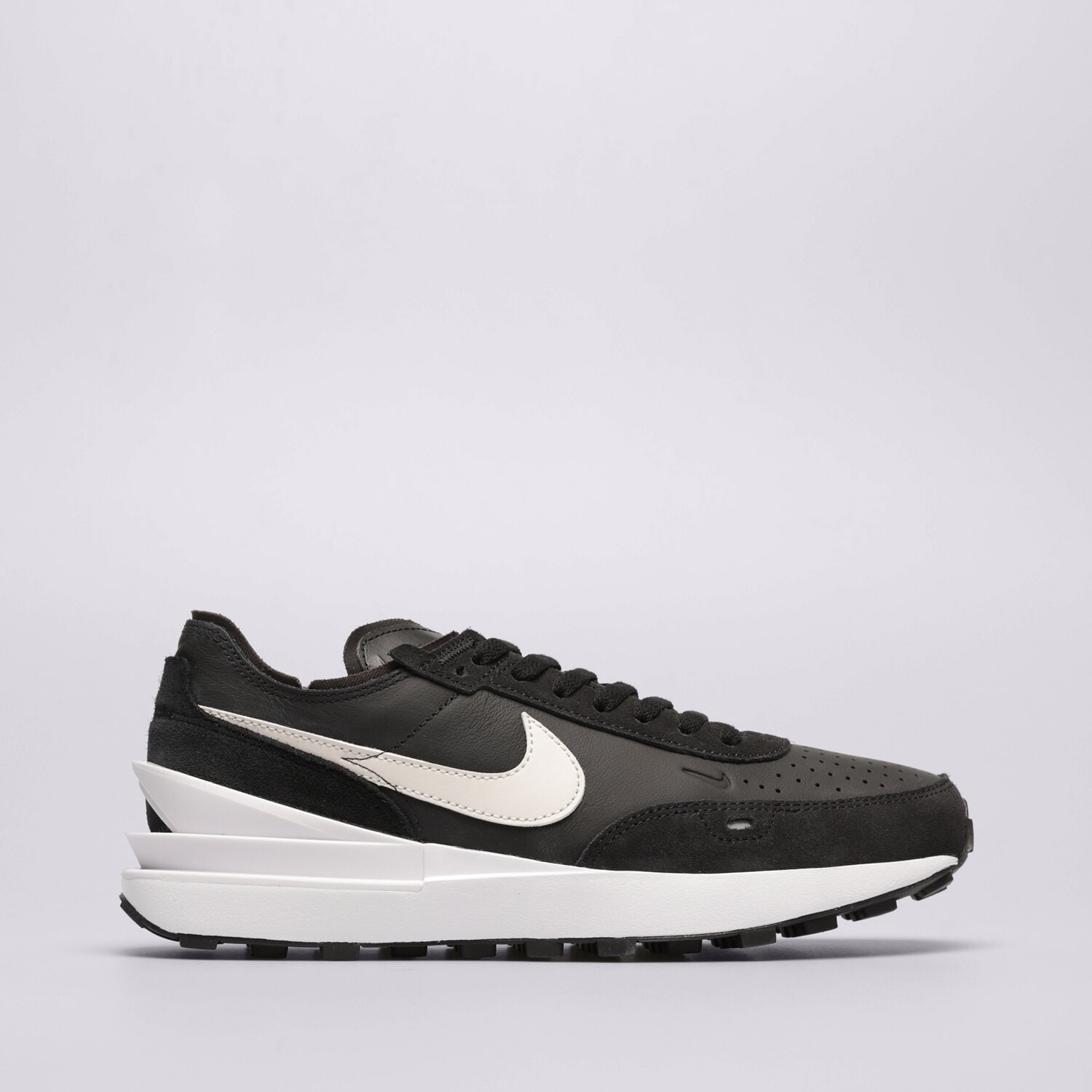 Barbați pantofi sport NIKE WAFFLE ONE LEATHER DX9428-001 Negru