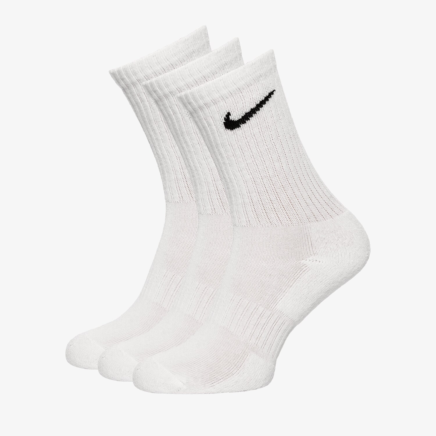Femei șosete NIKE 3-PACK CUSHIONED CREW SOCKS SX7664-100 Alb