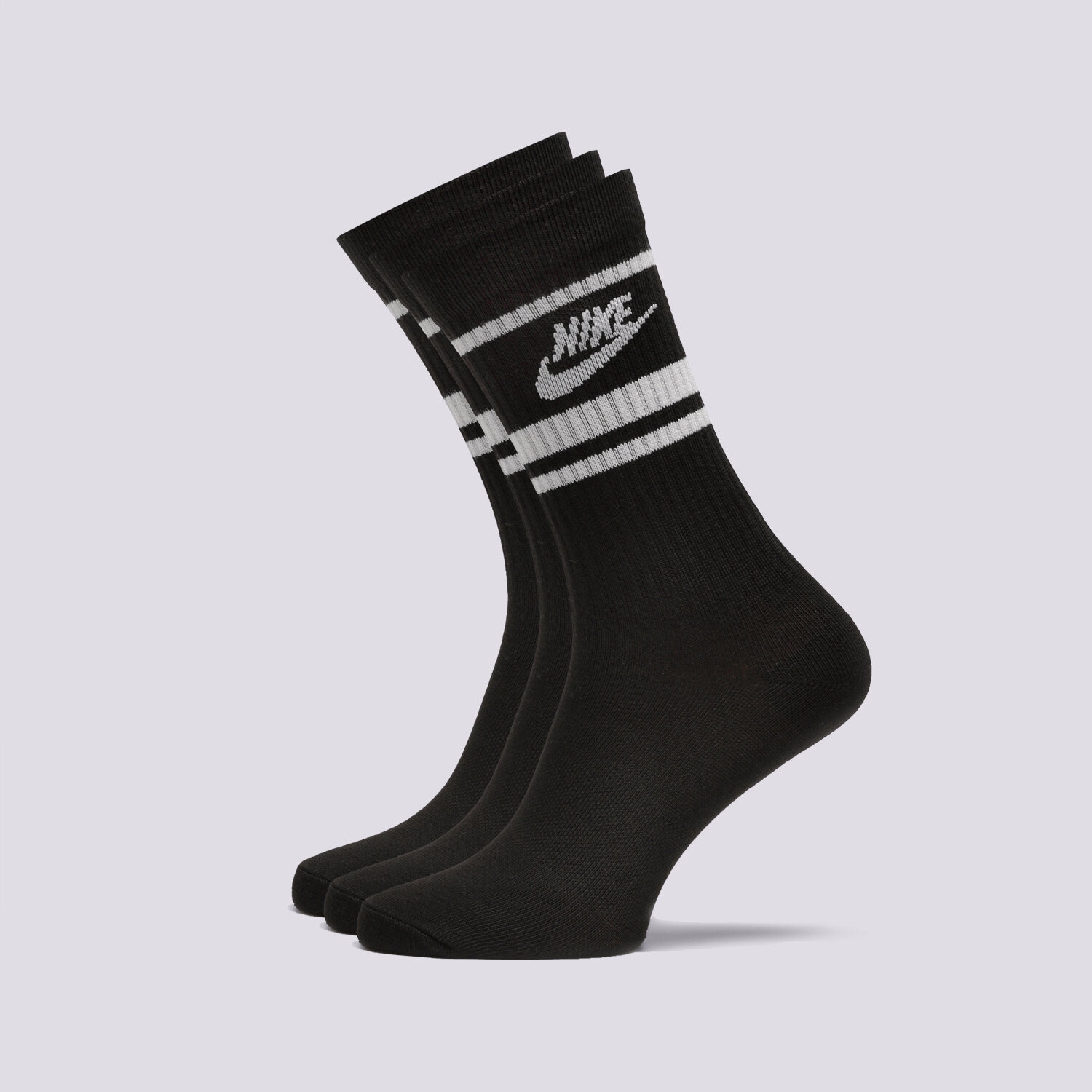 Femei șosete NIKE ESSENTIAL STRIPE SOCKS (3 PACKS)  DX5089-010 Negru