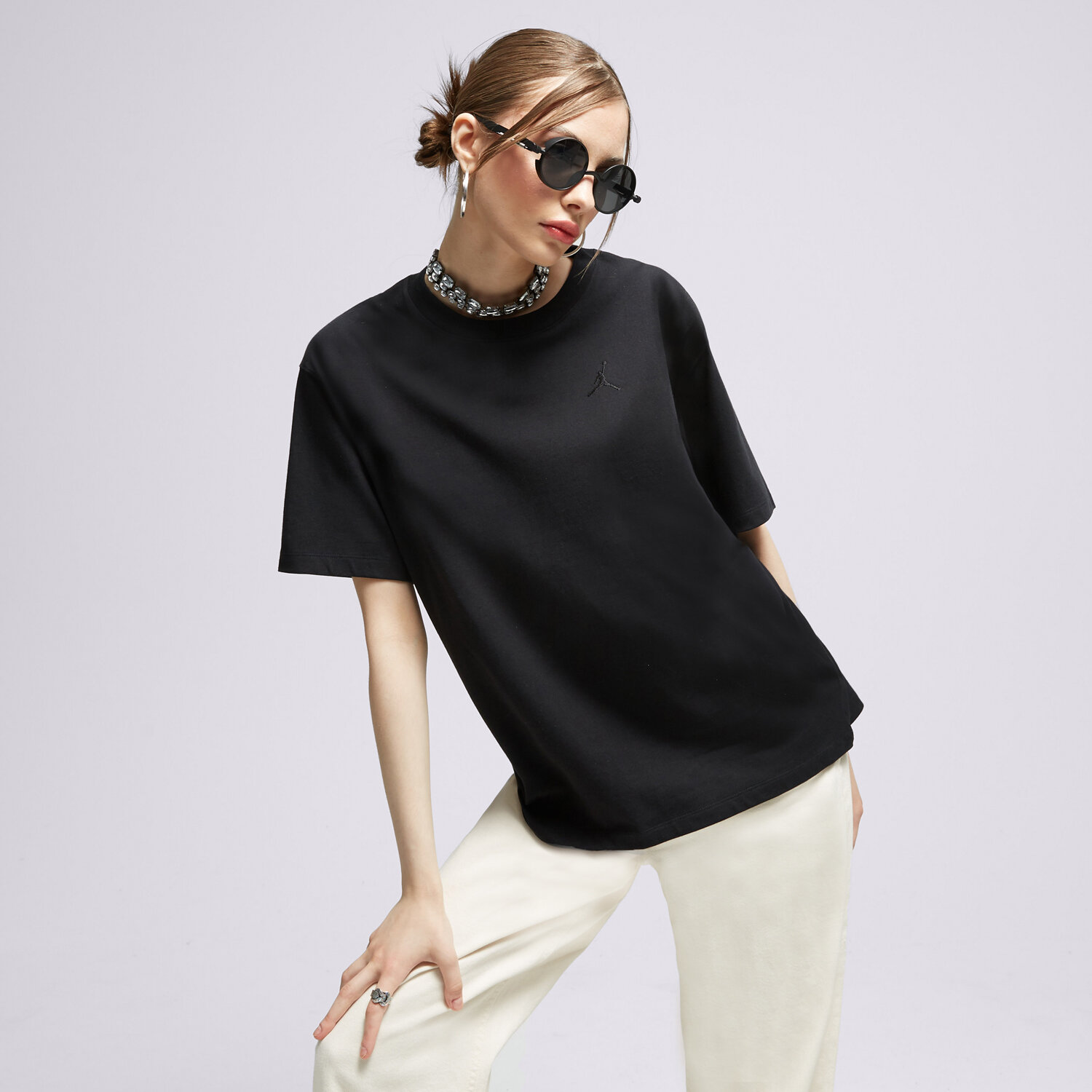 Femei tricou JORDAN TRICOU W J ESSEN GF TEE CORE 23 FN4500-010 Negru