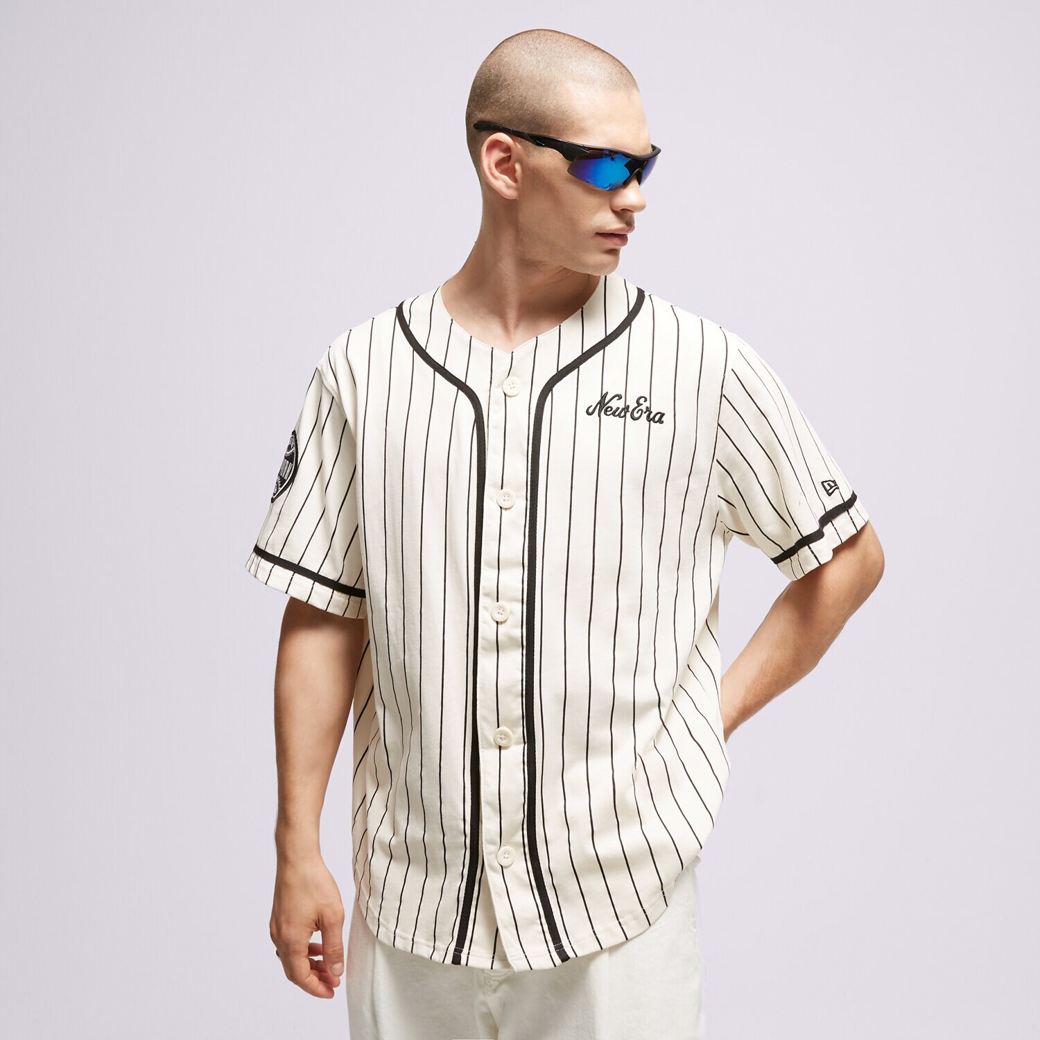 Bărbați tricou NEW ERA TRICOU NE PINSTRIPE JERSEY NONE 60416415 Alb