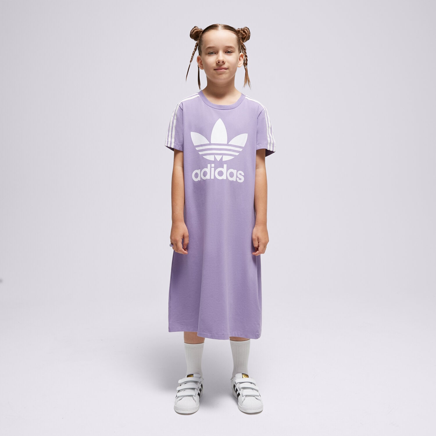 Pantaloni scurți și rochii pentru copii ADIDAS ROCHIE ADICOLOR TRENINGS GIRL IC3112 Albastru