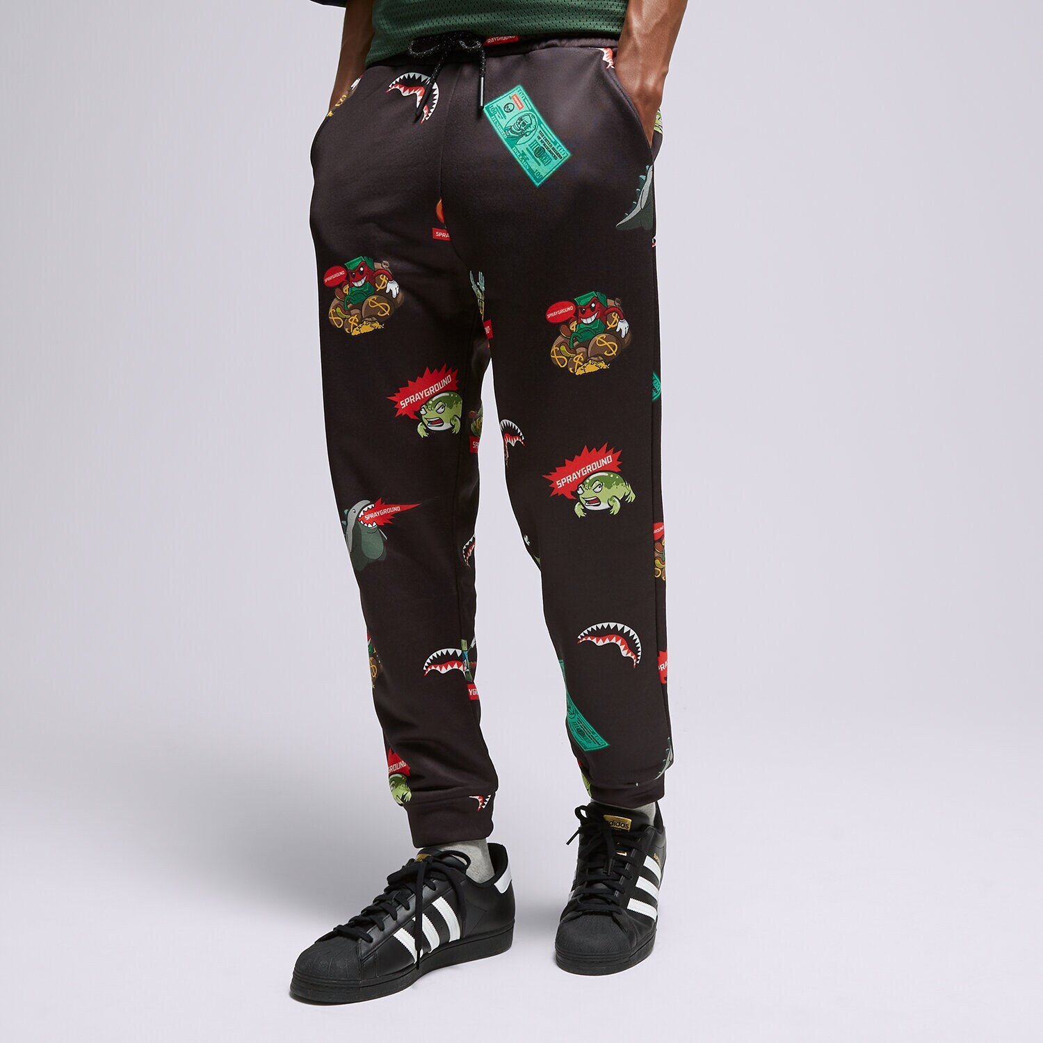 Bărbați pantaloni SPRAYGROUND PANTALONI  SP110 SP110-BLACK Negru