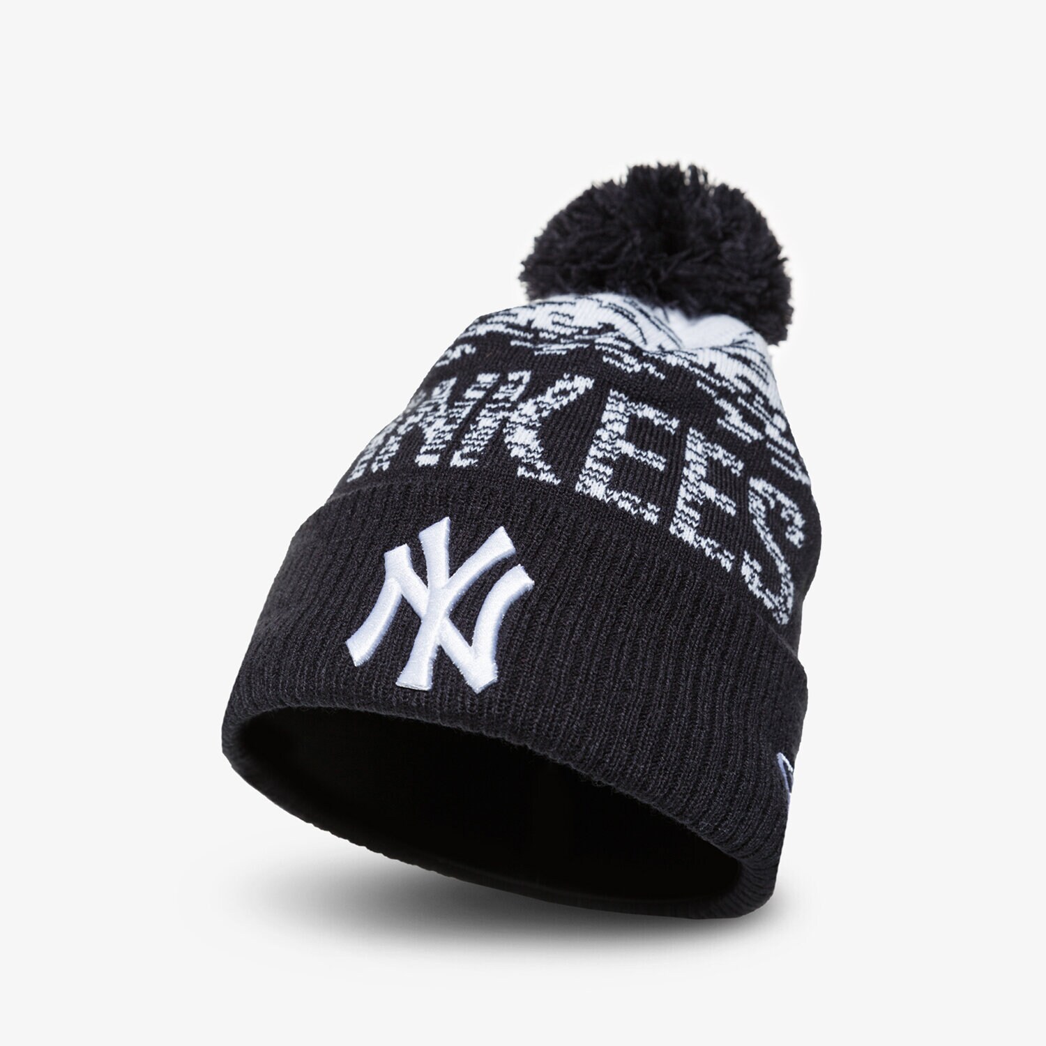 Bărbați căciulă NEW ERA MLB SIDELINE NEW YORK YANKEES POM BEANIE NEW YORK YA 80536115 Negru