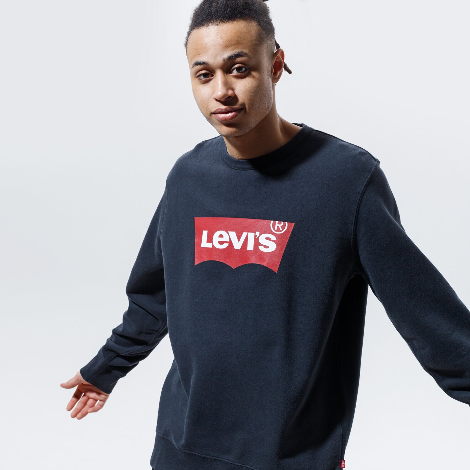 Bărbați bluză LEVI'S BLUZĂ GRAPHIC CREW B 17895-0111 Negru