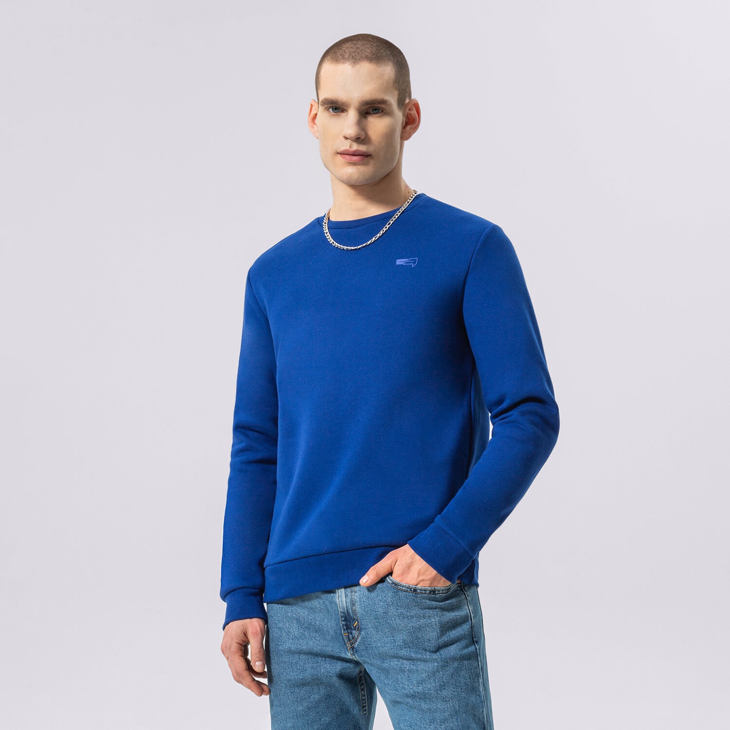 Bărbați bluză CONFRONT BLUZĂ ESSENTIAL CREW CF122BLM92003 Bleumarin