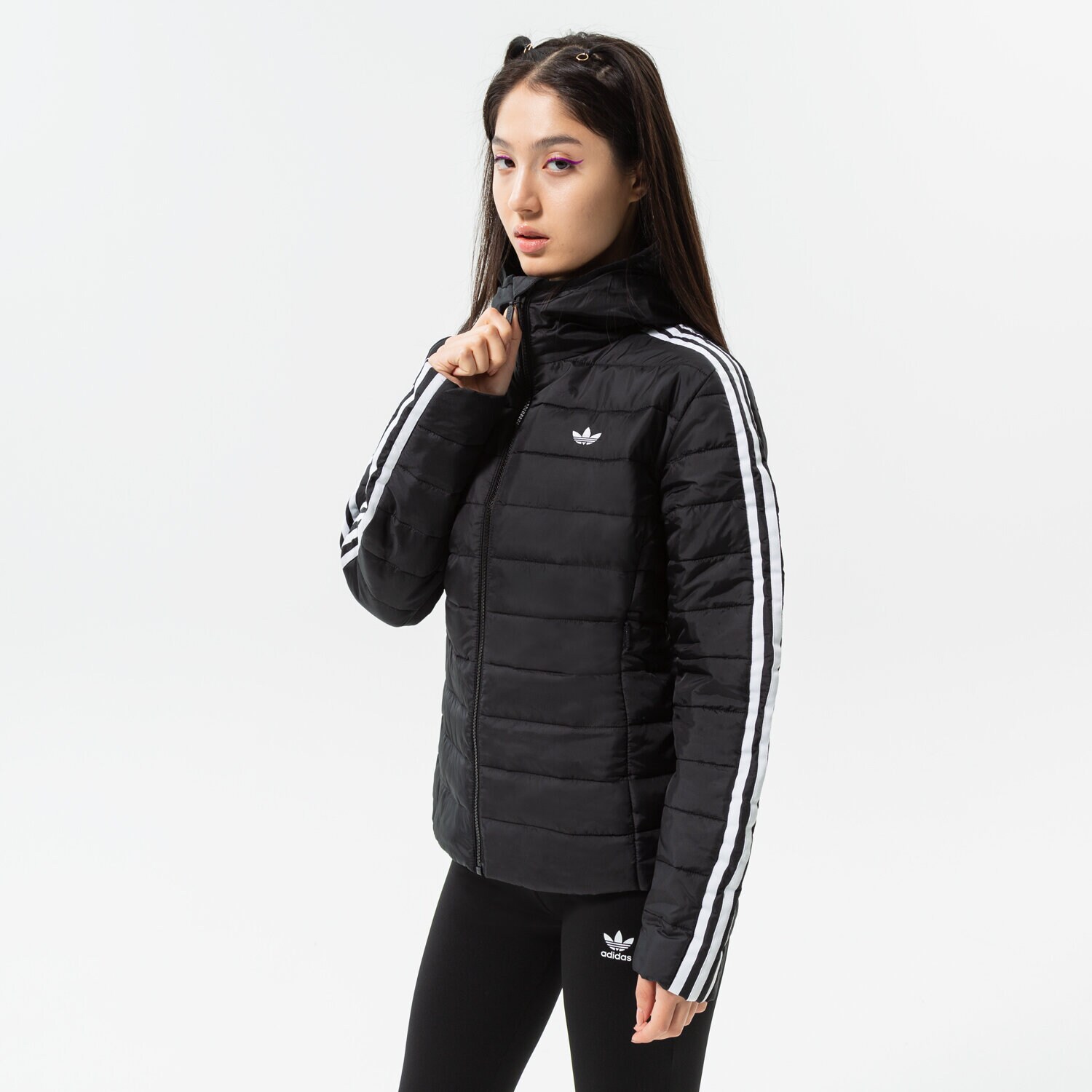 Femei geacă de iarnă ADIDAS JACHETĂ SLIM JACKET HM2612 Negru