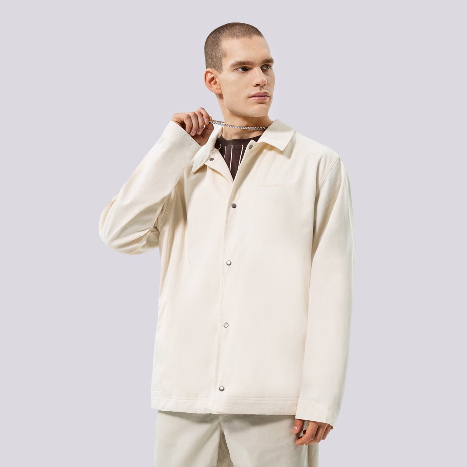 Bărbați jachetă NEW BALANCE JACHETĂ NB ATHLETICS NATURE STATE MJ23552GIE Alb