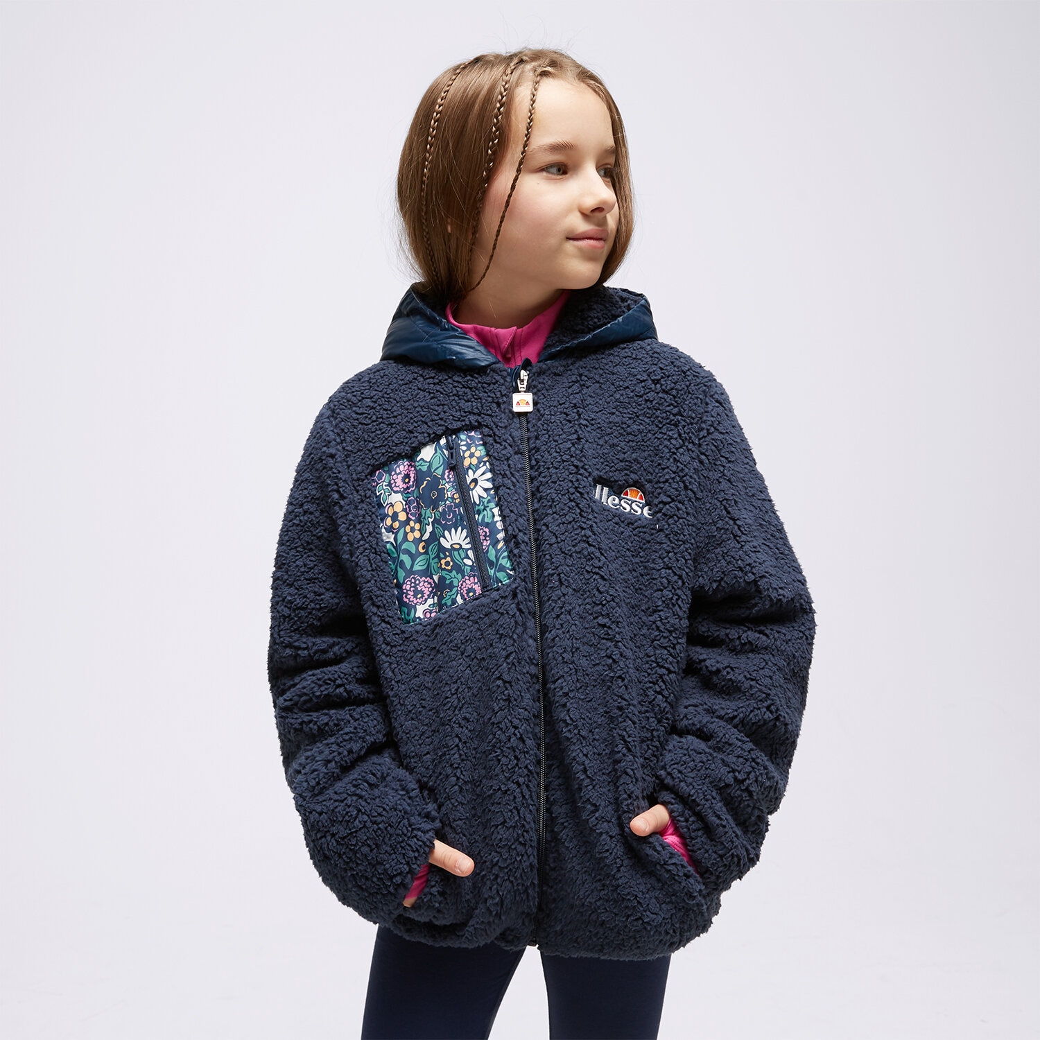 Jachetă de sezon pentru copii (primăvară/toamnă) ELLESSE JACHETĂ CIVILE JNR JACKET NAVY S4P16108429 Bleumarin