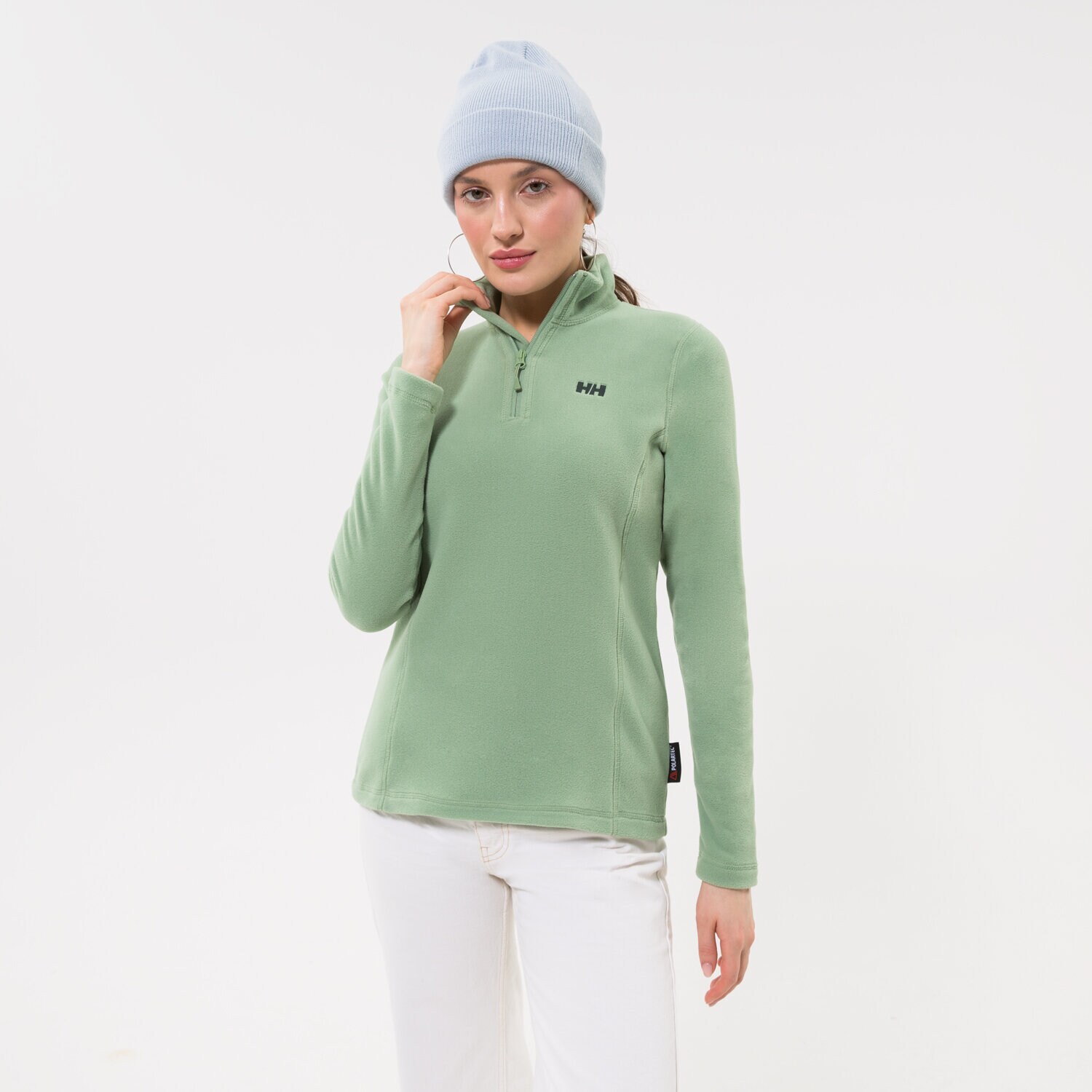 Femei bluză HELLY HANSEN POLAR W DAYBREAKER 1/2 ZIP FLEECE 50845406 Verde