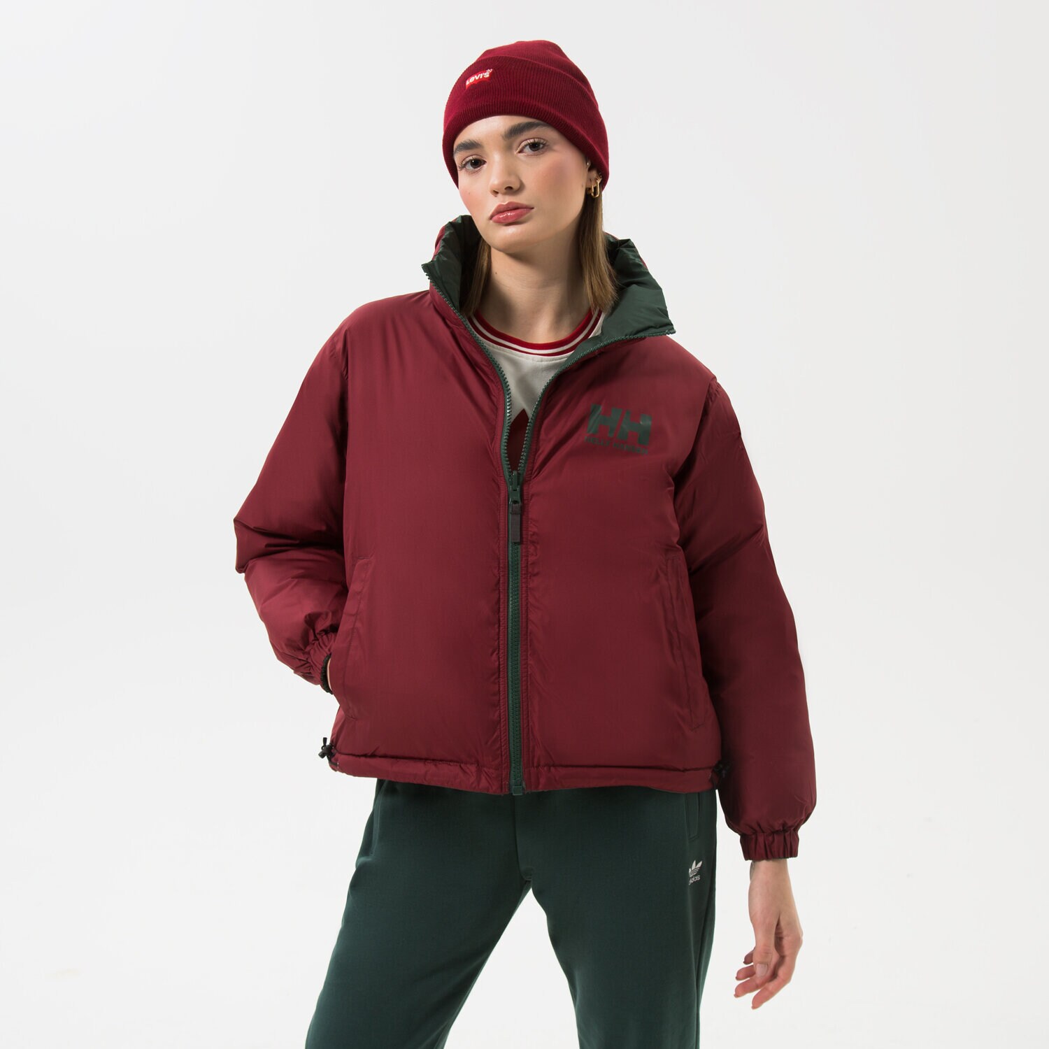 Femei geacă de iarnă HELLY HANSEN JACHETĂ DE IARNĂ   W HH URBAN REVERSIBLE 29664391 Bordo