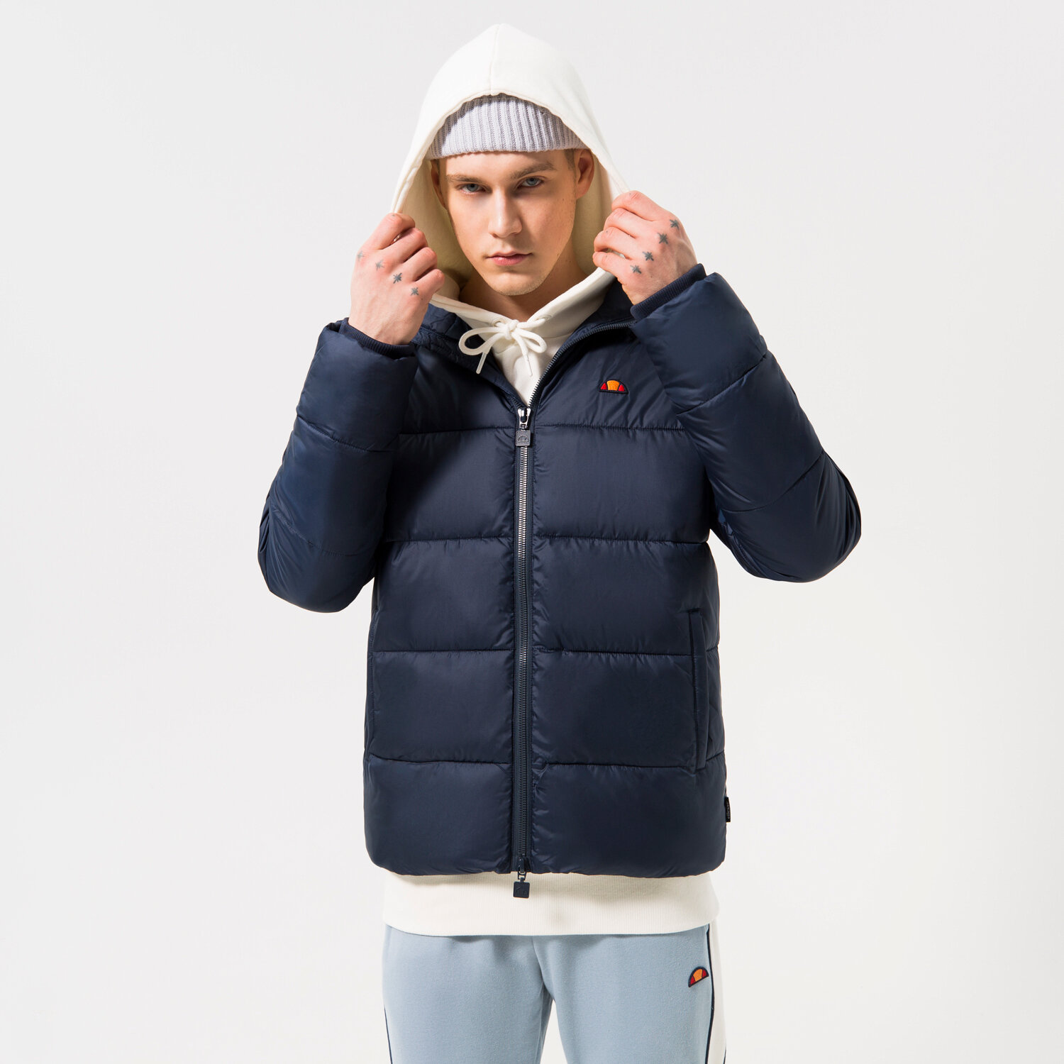 Bărbați eacă de iarnă ELLESSE JACHETĂ CU PUF PADDERO JACKET NAVY SHQ17079429 Bleumarin
