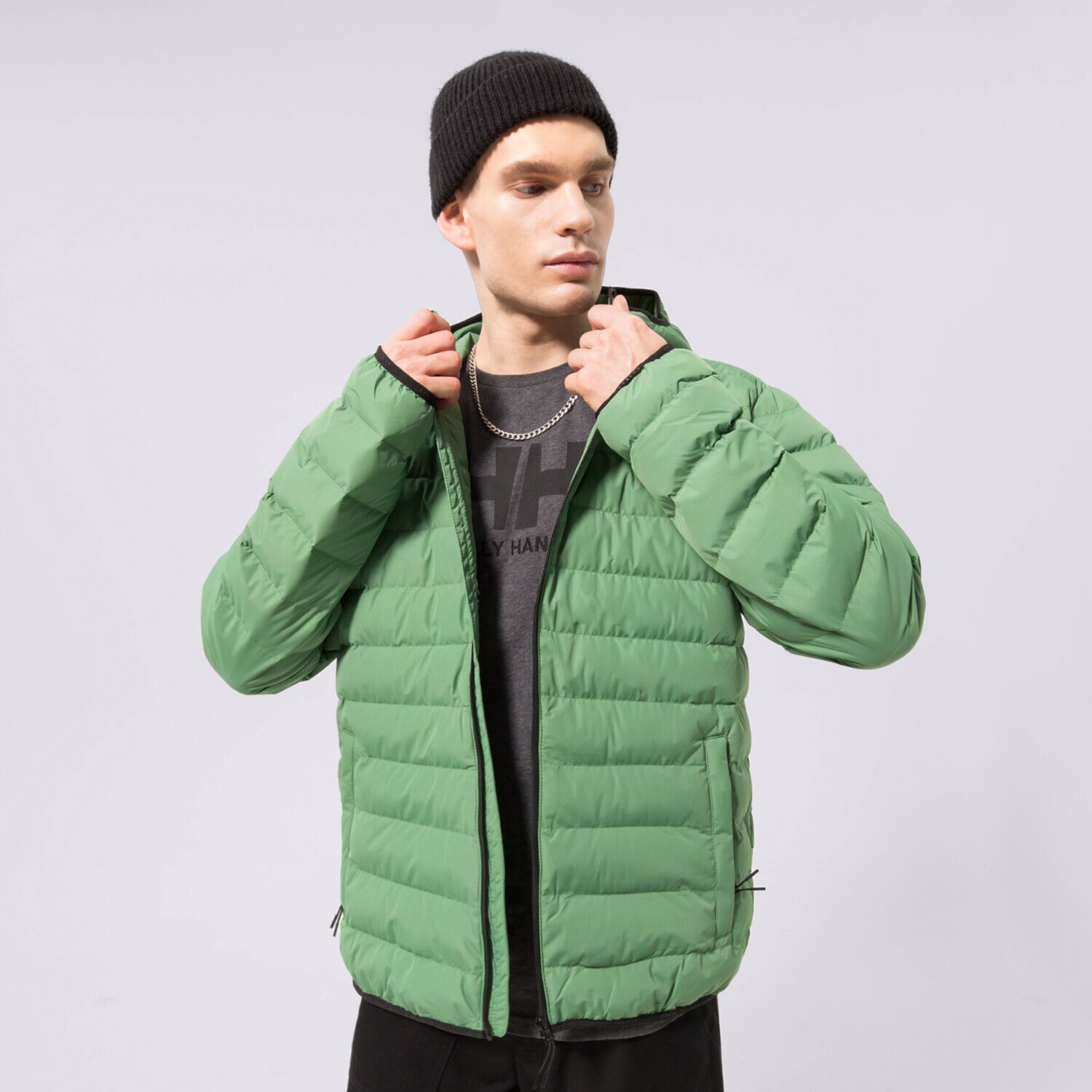 Bărbați eacă de iarnă CONFRONT JACHETĂ CU PUF CONFRONT ESSENTIAL CF322KUM11002 Verde