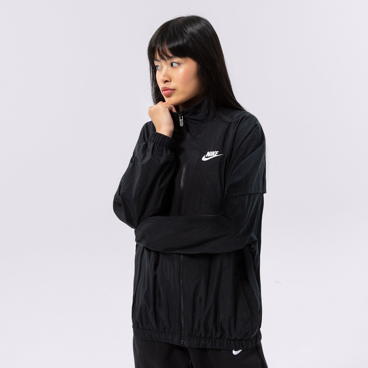Femei jachetă NIKE JACHETĂ W NSW ESSNTL WR WVN JKT DM6185-010 Negru