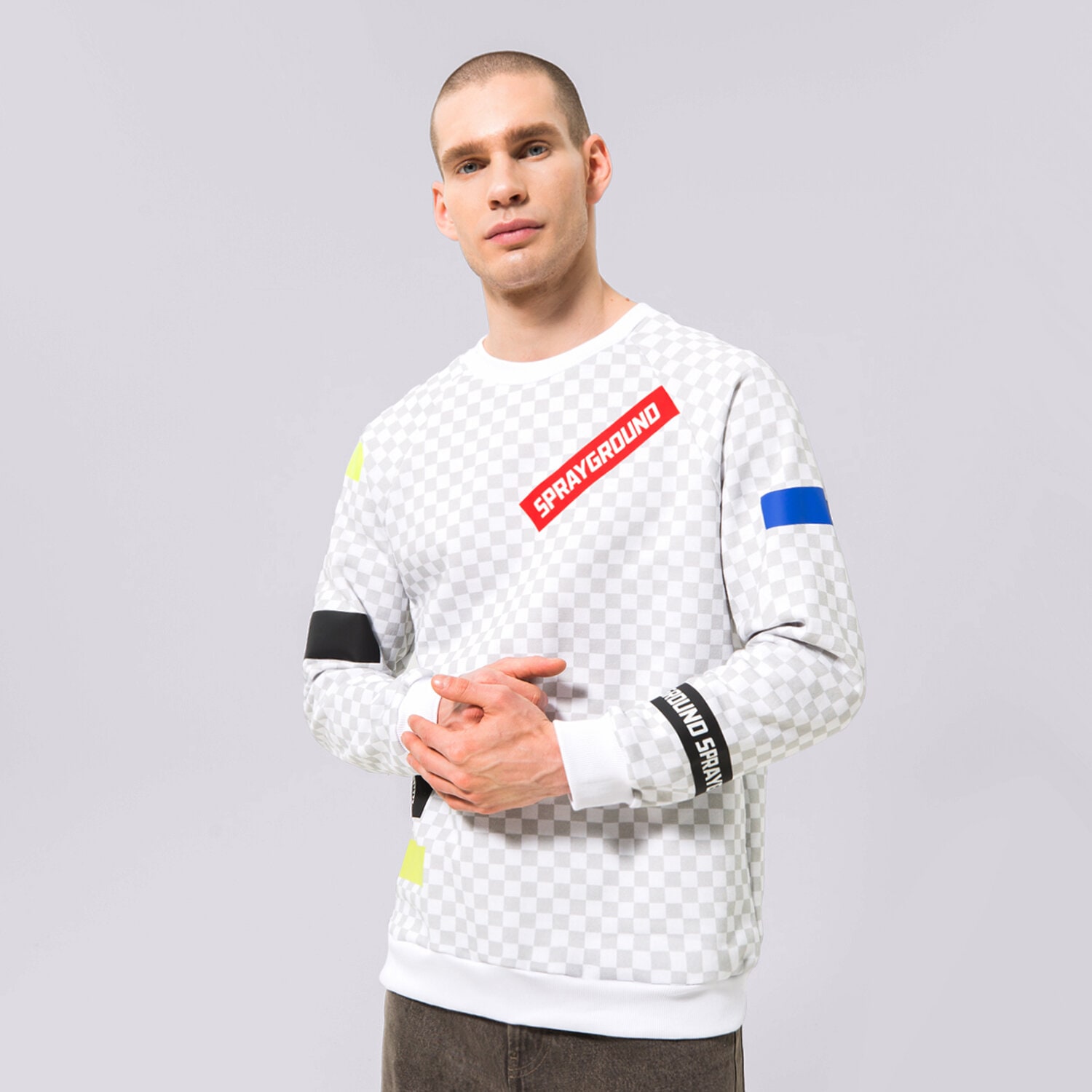 Bărbați bluză SPRAYGROUND BLUZĂ FRAMIS TAPE CREW SP256 Mulicolor