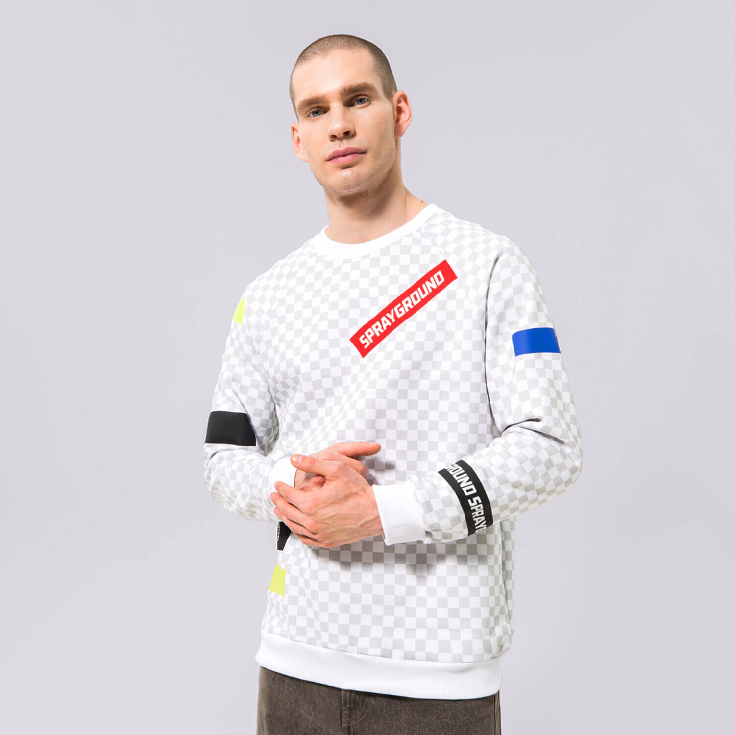 Bărbați bluză SPRAYGROUND BLUZĂ FRAMIS TAPE CREW SP256 Mulicolor