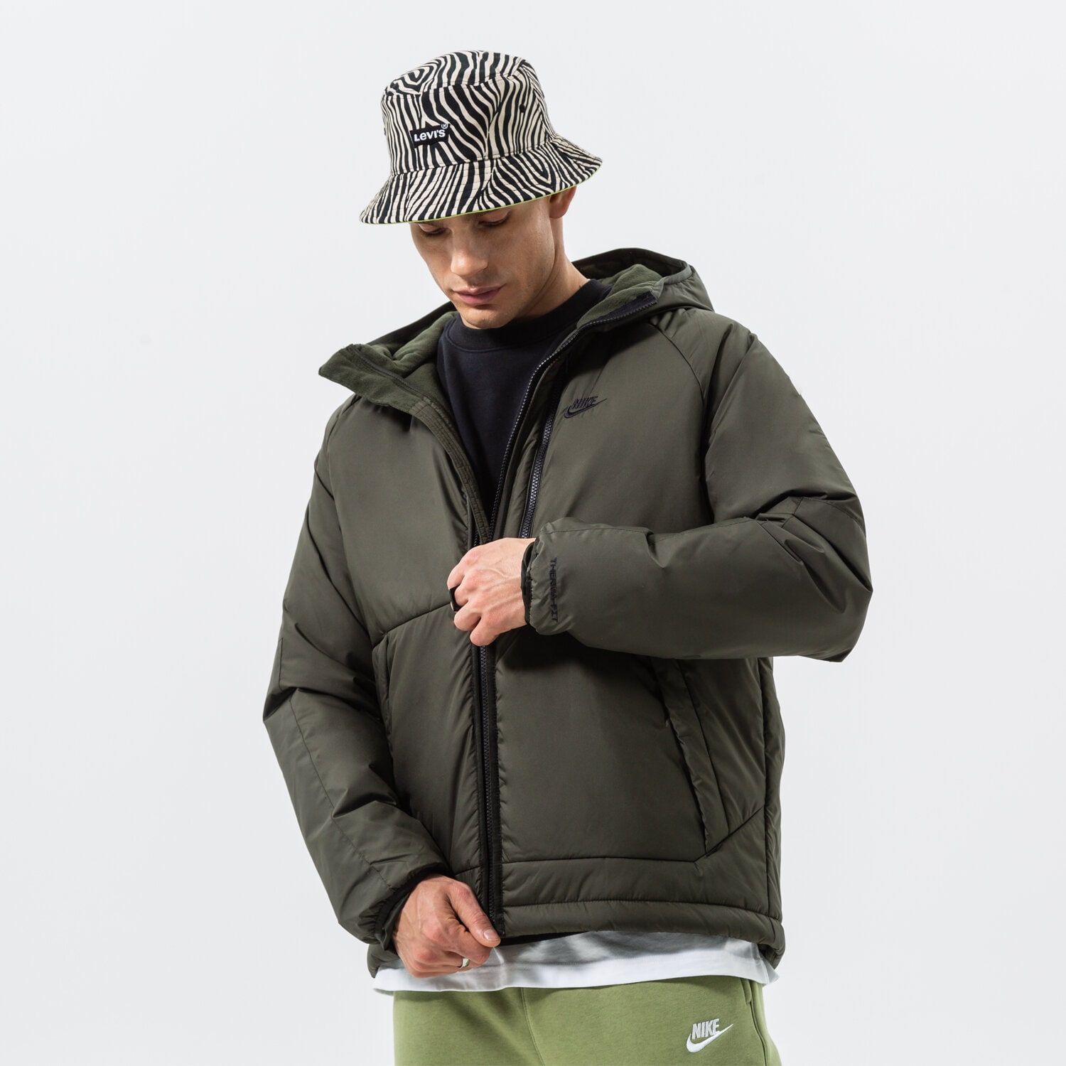 Bărbați eacă de iarnă NIKE JACHETĂ DE IARNĂ M NSW TF RPL LEGACY HD JKT DD6857-355 Kaki