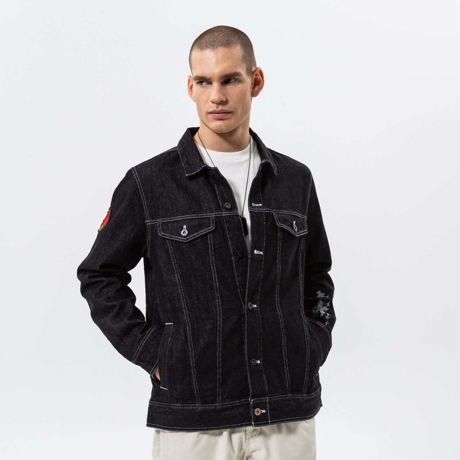 Bărbați jachetă VANS JACHETĂ HFC JEAN JACKET VN0007RVBLK1 Negru