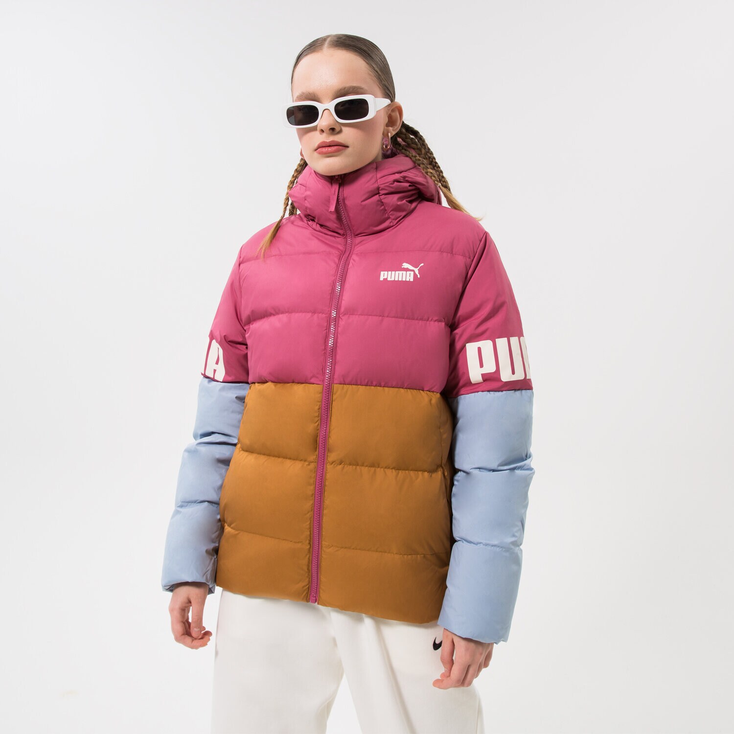 Femei geacă de iarnă PUMA JACHETĂ DE IARNĂ PUMA POWER HOODED DOWN PUFFER 849394 45 Violet