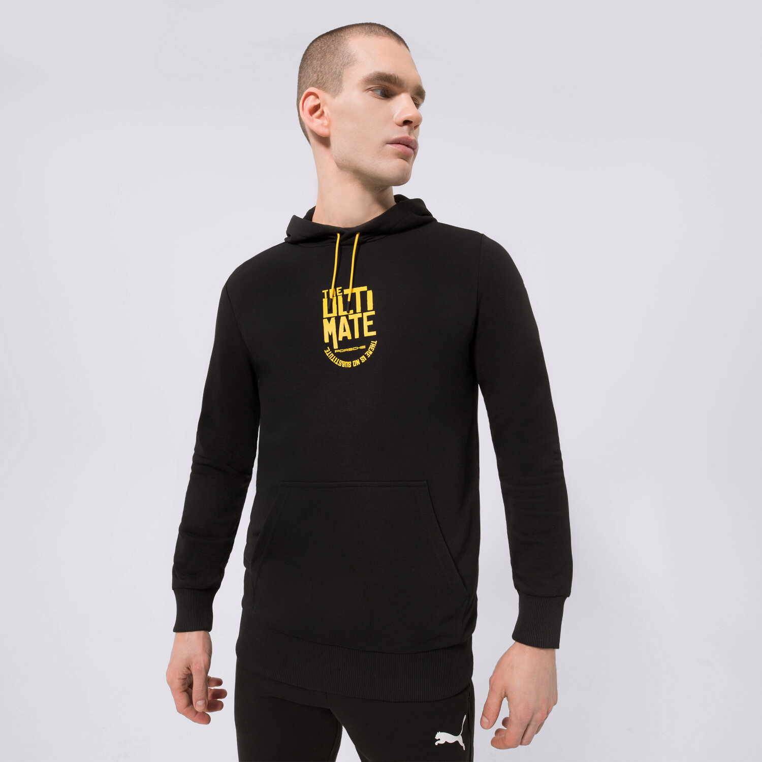 Bărbați bluză PUMA BLUZĂ CU GLUGĂ PUMA PL GRAPHIC HOODIE 534833-01 Negru