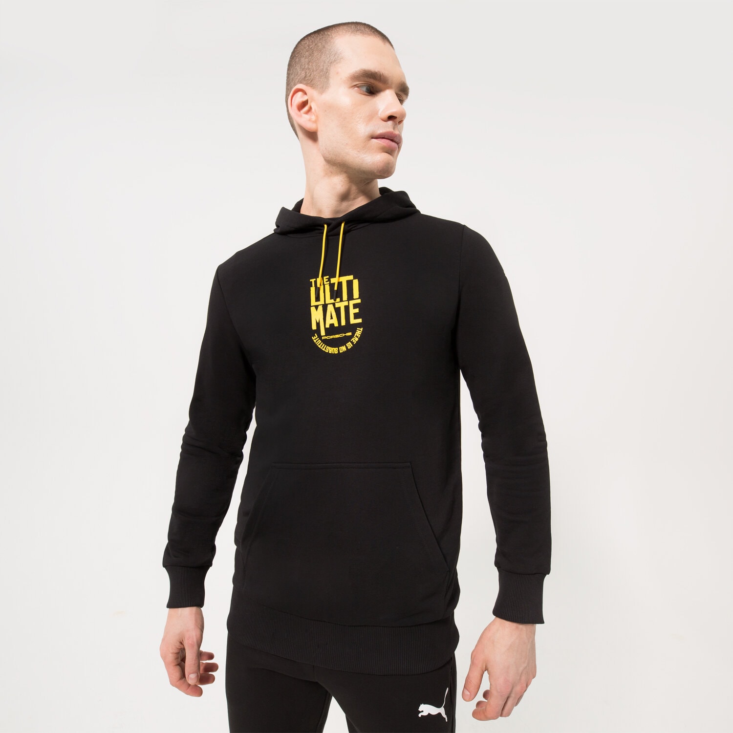 Bărbați bluză PUMA BLUZĂ CU GLUGĂ PUMA PL GRAPHIC HOODIE 534833-01 Negru