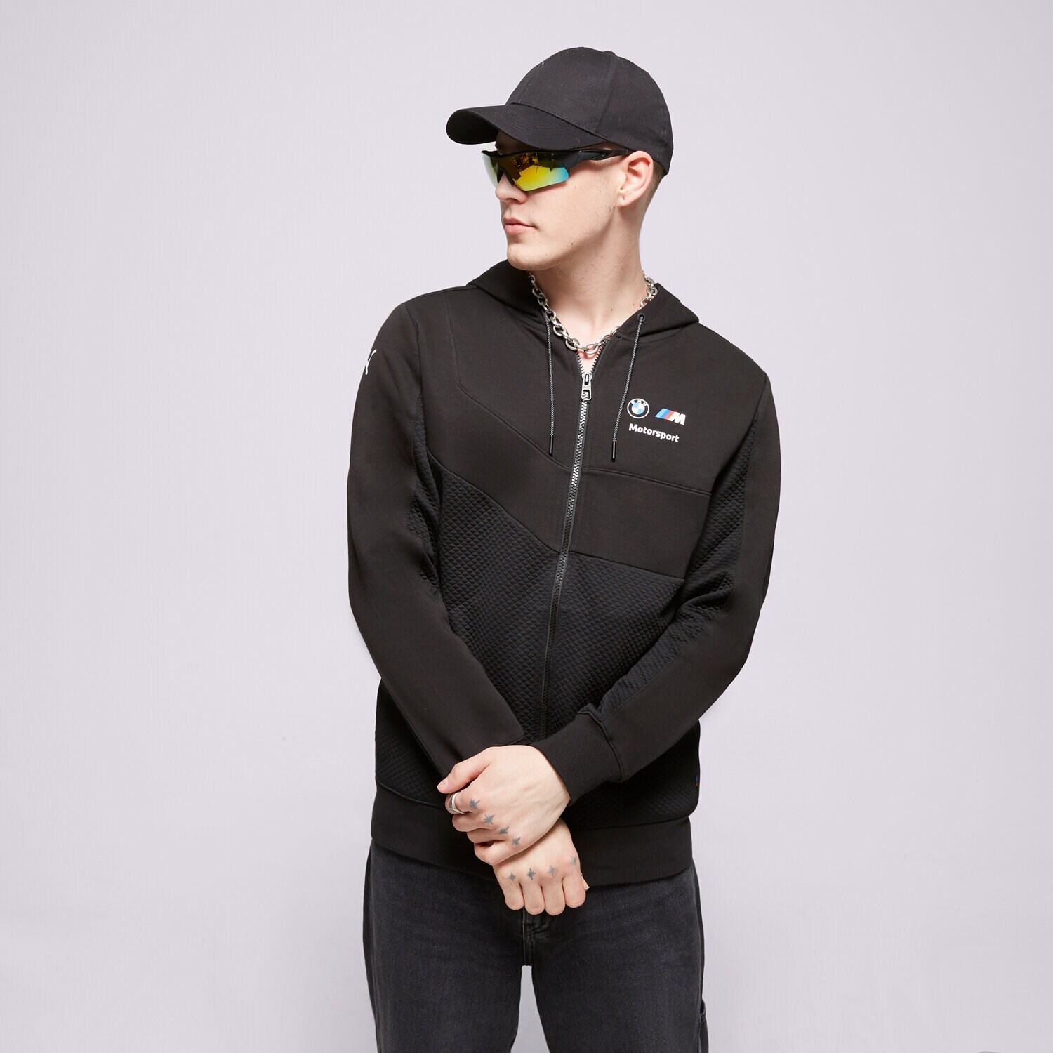 Bărbați jachetă PUMA JACHETĂ JACHETĂ DE SEZON    BMW MMS HDD SWEAT JACKET 535864-01 Negru