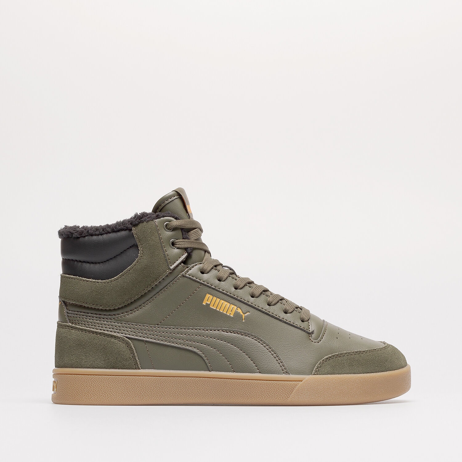 Bărbați încălțăminte de iarnă PUMA SHUFFLE MID FUR 38760902 Kaki