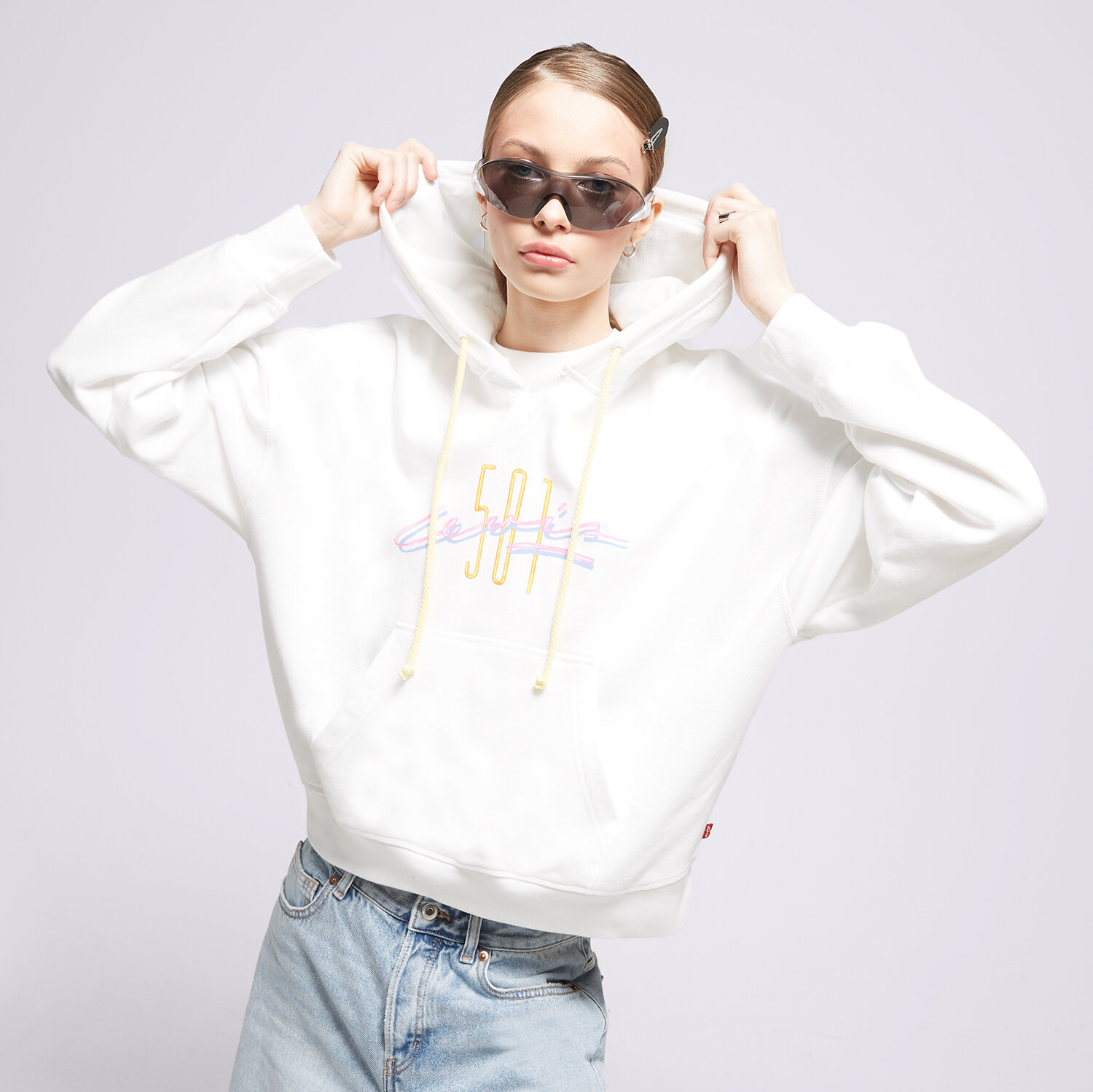 Femei bluză LEVI'S BLUZĂ CU GLUGĂ AUTHENTIC 501 ANNIVERSARY A5591-0000 Mulicolor